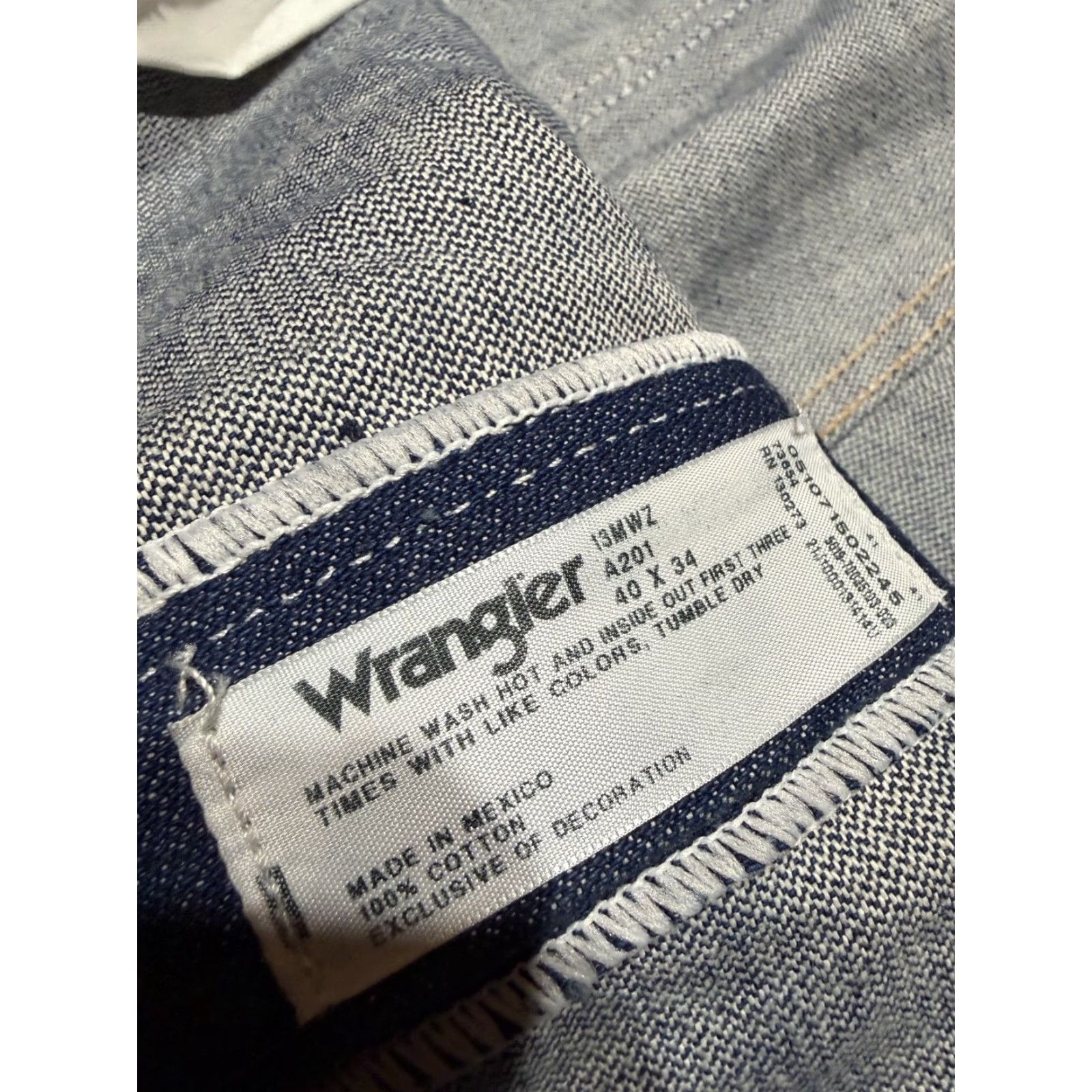 Wrangler VINTAGE Wrangler Jeans 13MWZ 40X34 Bootcut Blue Denim Mens Regular 5-Pocket Pockets Cowboy Logo EUC Size US 40 / EU 56 - 5 Thumbnail