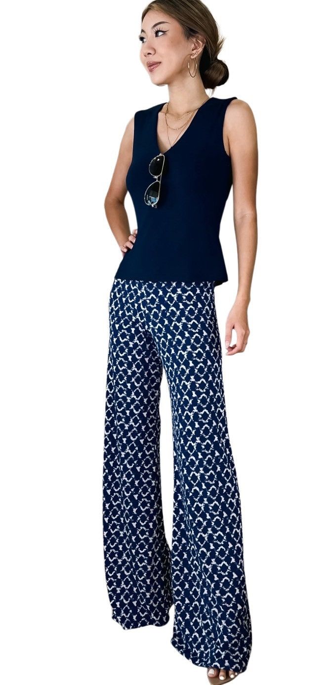 Designer Veronica M Wide Leg Print Palazzo Pant Size 27" / US 4 / IT 40 - 16 Thumbnail