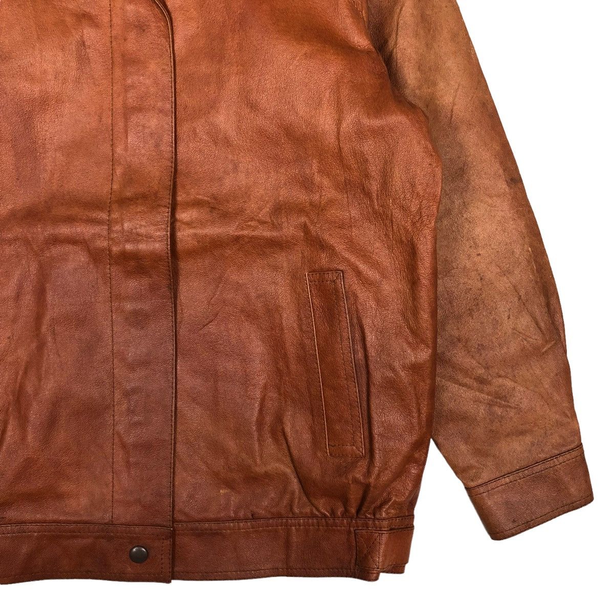Japanese Brand 🔥Vtg Japanese Brand Genuine Leather Jacket Nova Check Size US M / EU 48-50 / 2 - 5 Thumbnail
