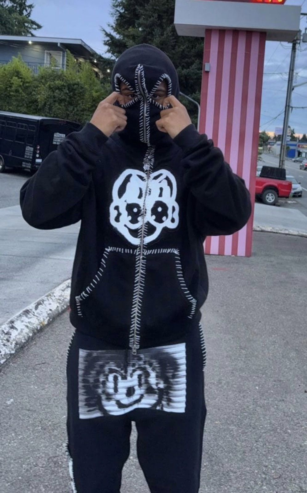 Chito CHITO Hand-Stitched Hoodie + Sweatpants Set Size US S / EU 44-46 / 1 - 3 Thumbnail