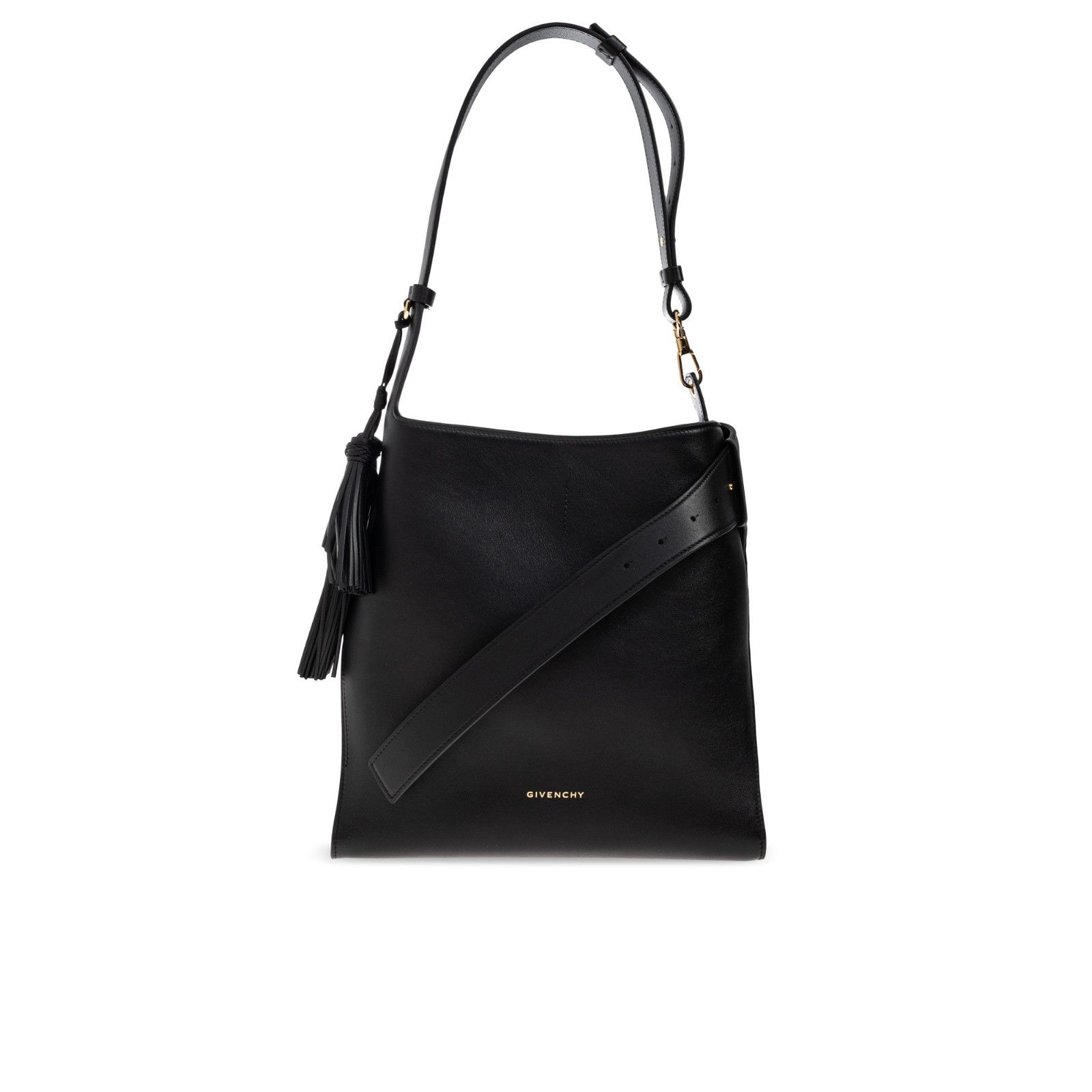 Givenchy GIVENCHY Black Grained Leather Shoulder Bag New & Authentic Size ONE SIZE - 1 Thumbnail