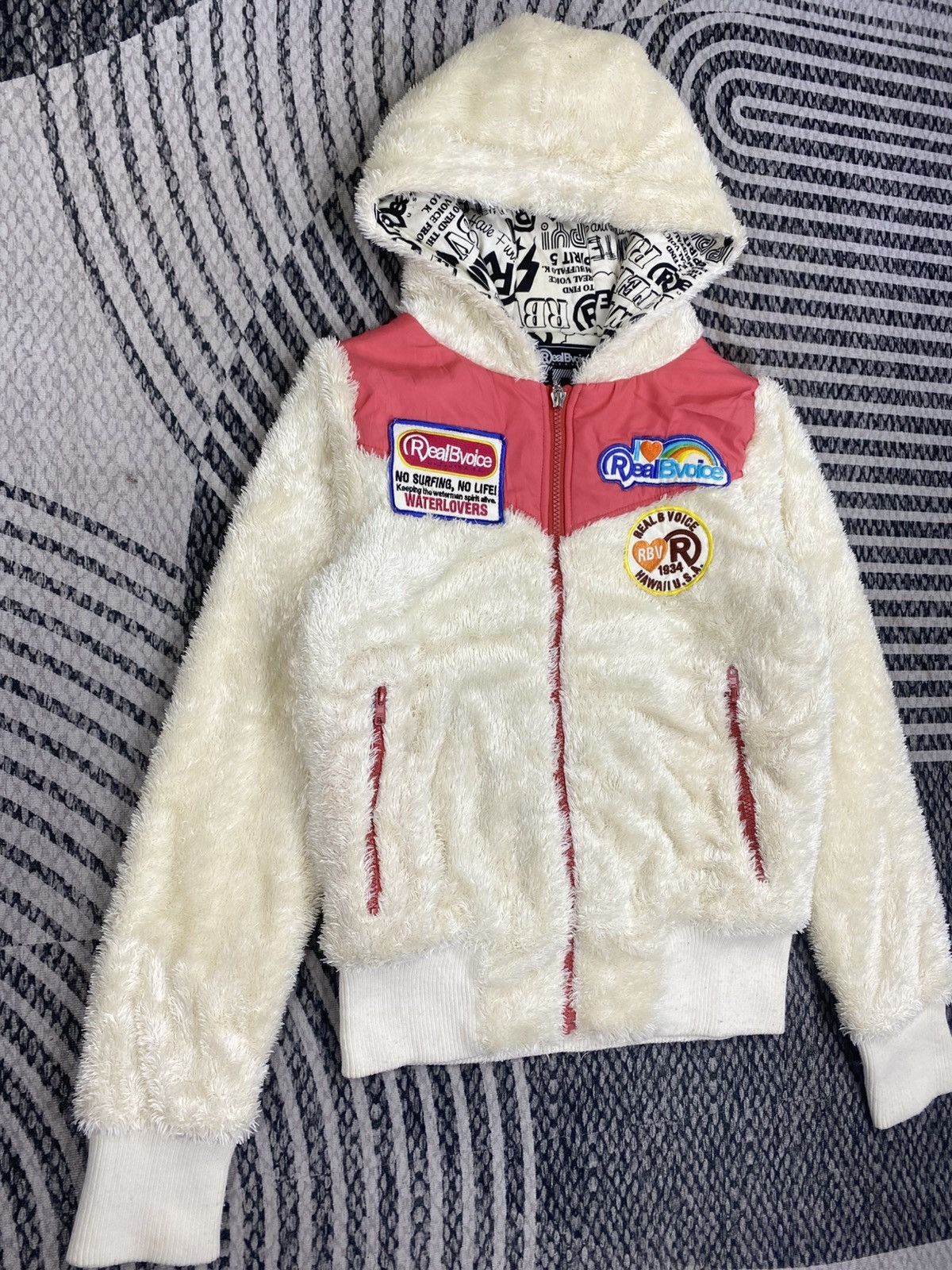 Japanese Brand Vtg Real B Voice Fur Hooded Sweater Size US S / EU 44-46 / 1 - 3 Thumbnail