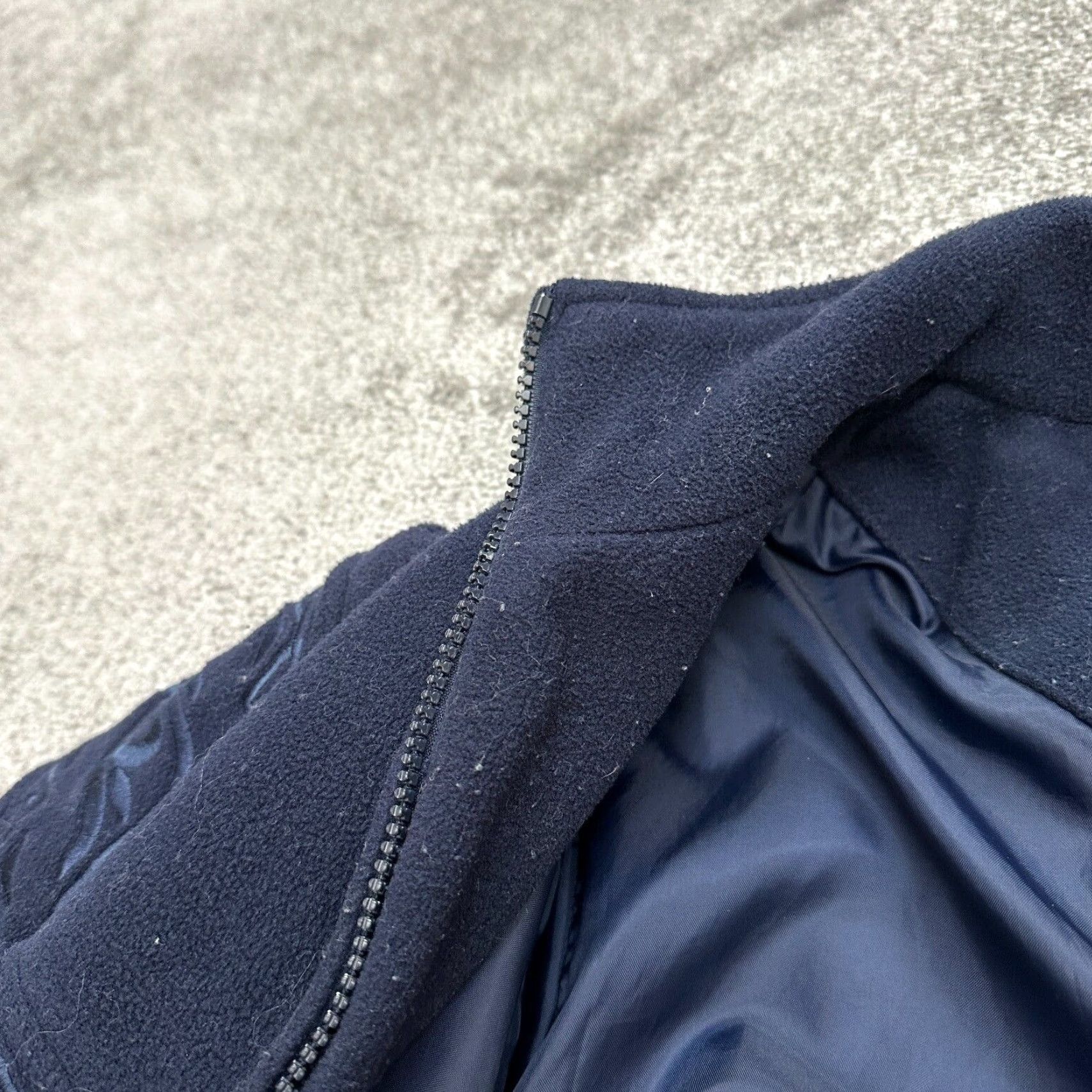 Vintage Dressbarn Jacket Women Large Navy Blue Full Zip Pocket Mock Lined Outdoor Solid Size L / US 10 / IT 46 - 4 Thumbnail
