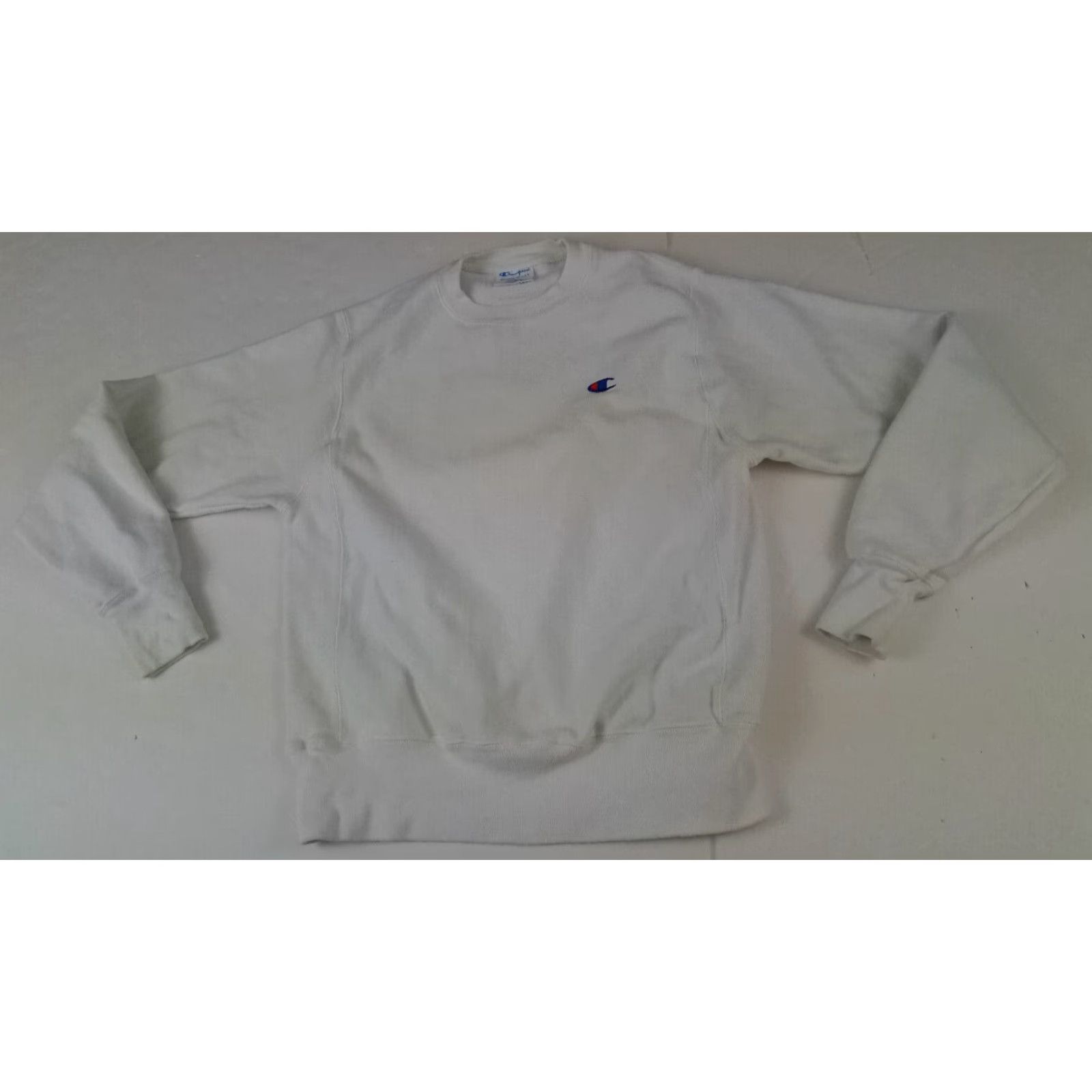 Champion VINTAGE Champion Reverse Weave Sweatshirt White S Women Crew Neck Pullover Long Sleeve Activewear Canvas Cotton Regular Size Size S / US 4 / IT 40 - 3 Thumbnail