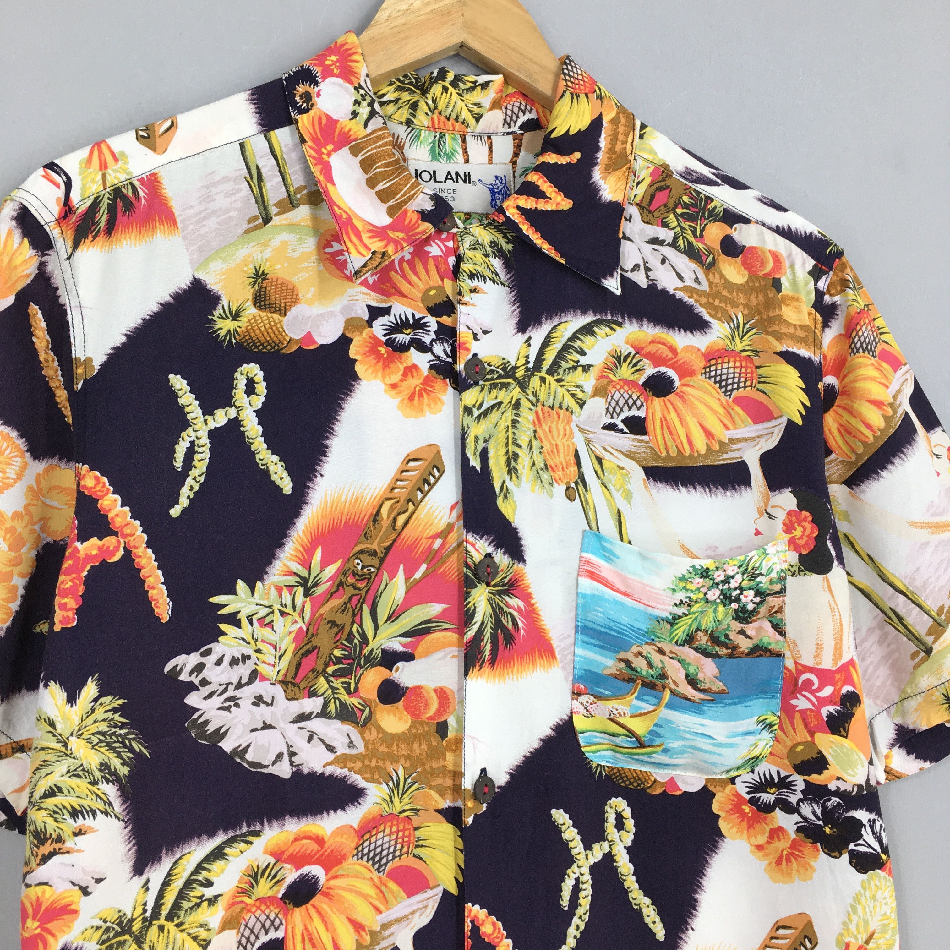 IOLANI Vintage 80s Iolani Hawaii Aloha Hula Girl Shirt Medium Size US M / EU 48-50 / 2 - 3 Thumbnail