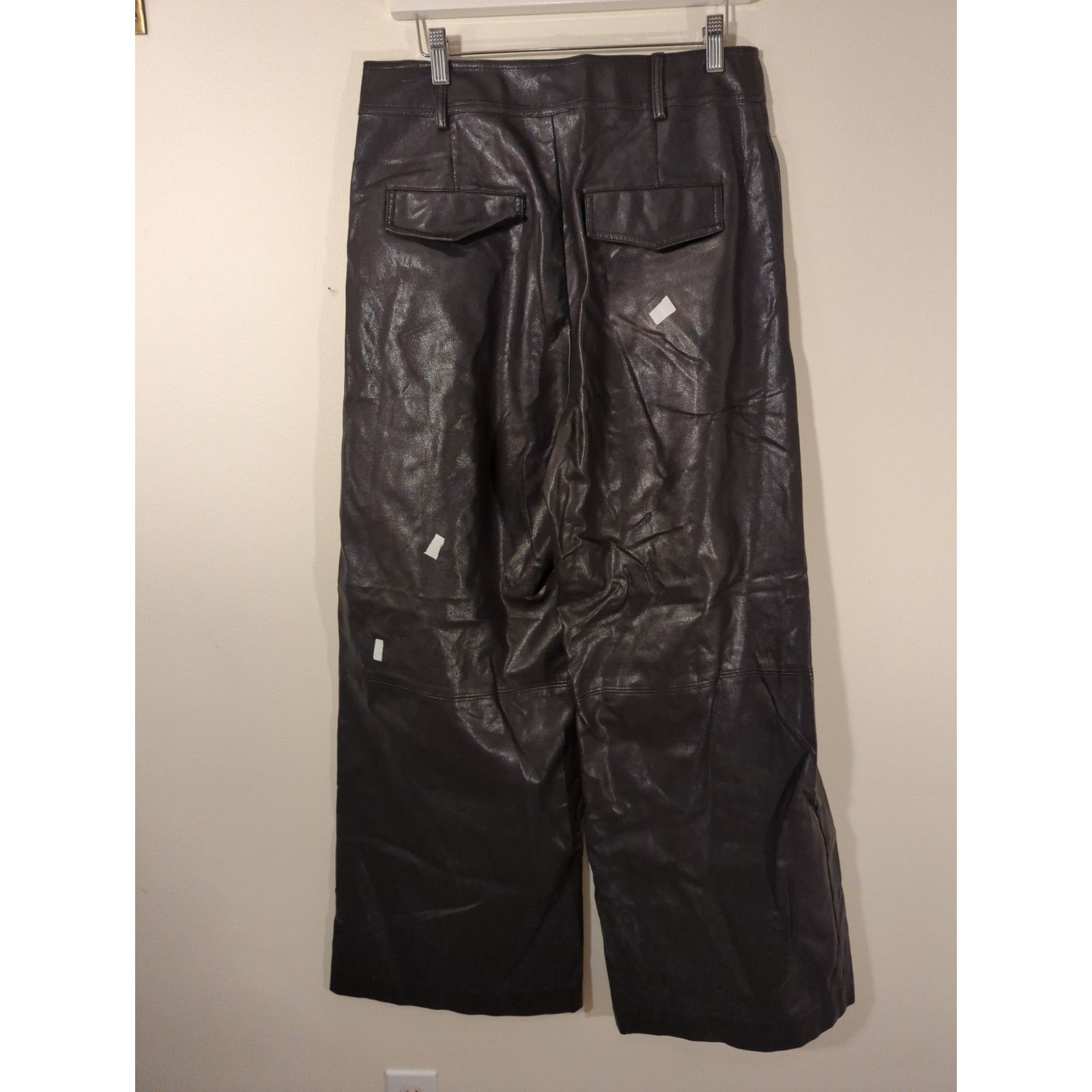Other RTR Line and Dot Sz L Black Faux Leather Wide Leg High Pants Size 34" / US 12 / IT 48 - 5 Thumbnail