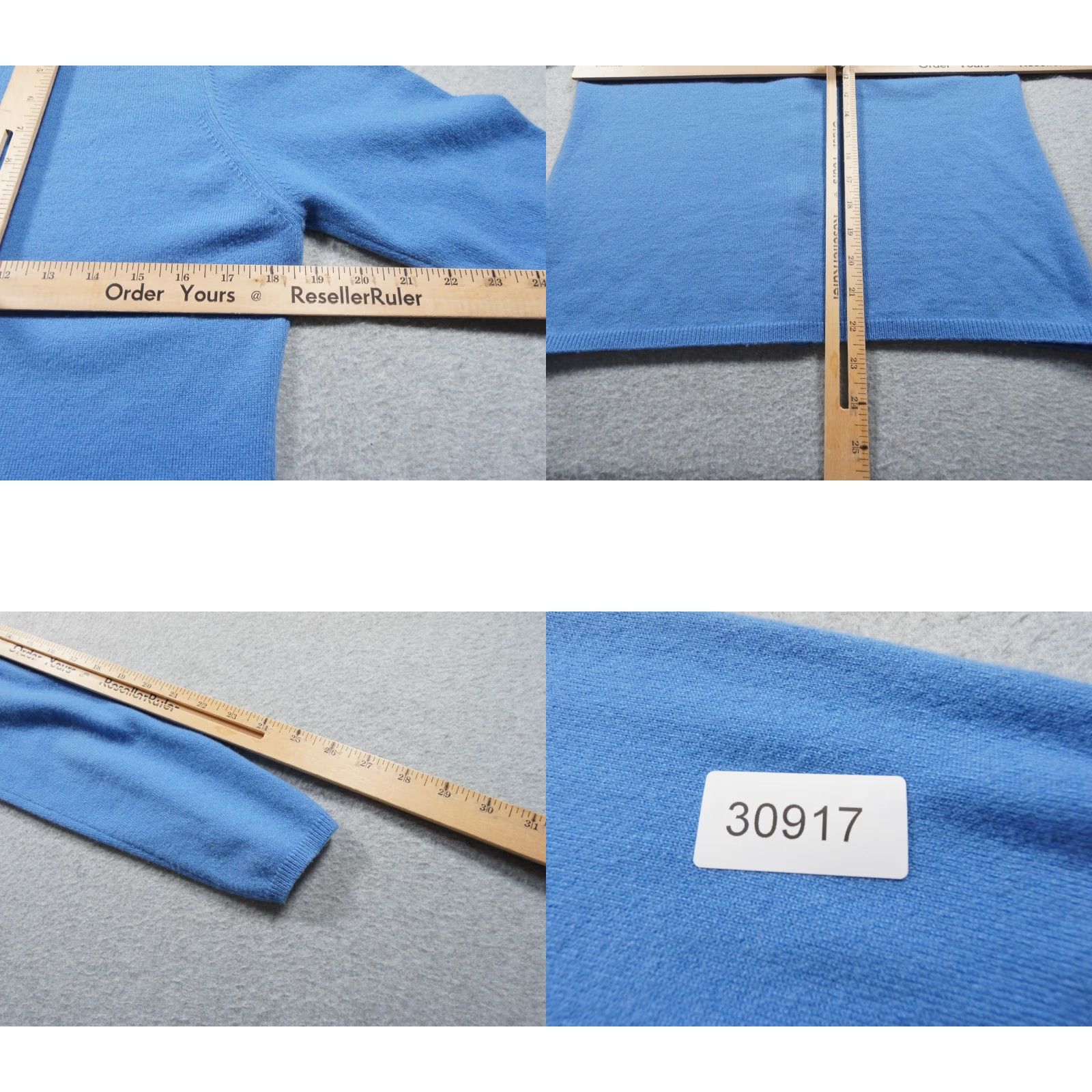 Vintage Carmel Cashmere and Company Sweater Cardigan Womens Medium Blue Knit Scotland Size M / US 6-8 / IT 42-44 - 8 Thumbnail