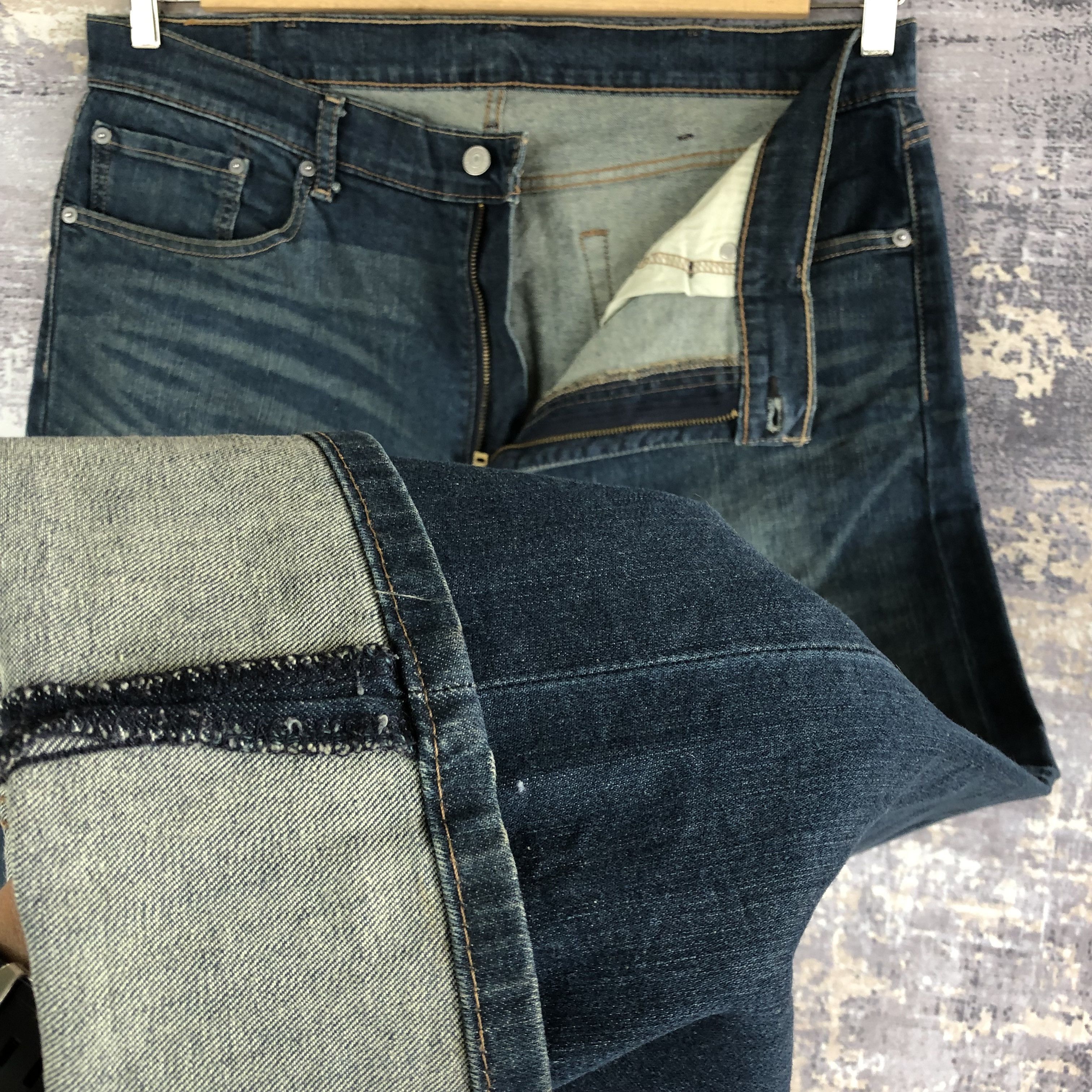Levi's Vintage Y2K Levis 505 Faded Jeans Levi's 505 Indigo Denim Size US 38 / EU 54 - 8 Thumbnail