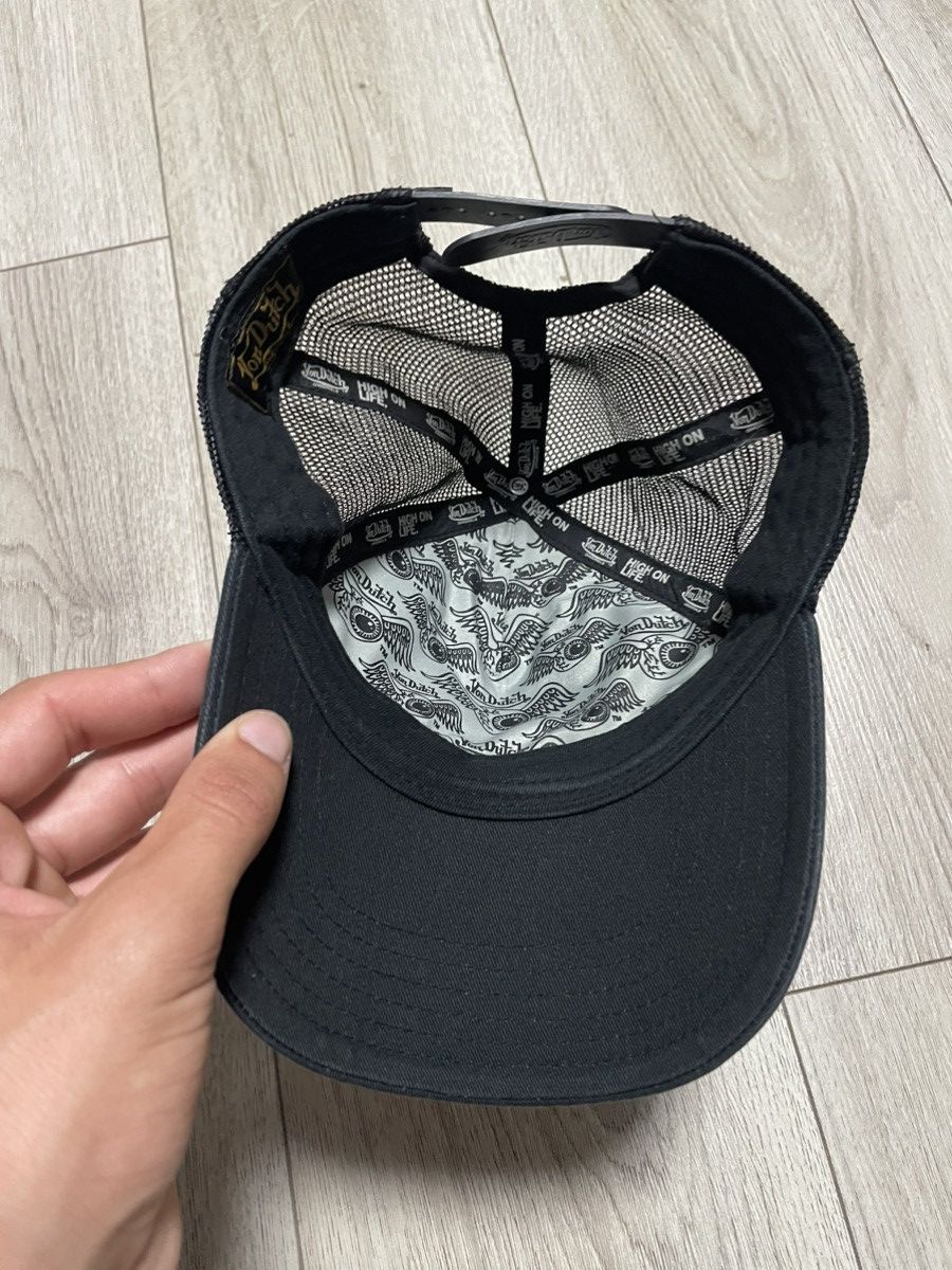 Von Dutch Sun Faded Von Dutch Logo Mesh Track Cap Hat Streetwear Black Size ONE SIZE - 7 Thumbnail