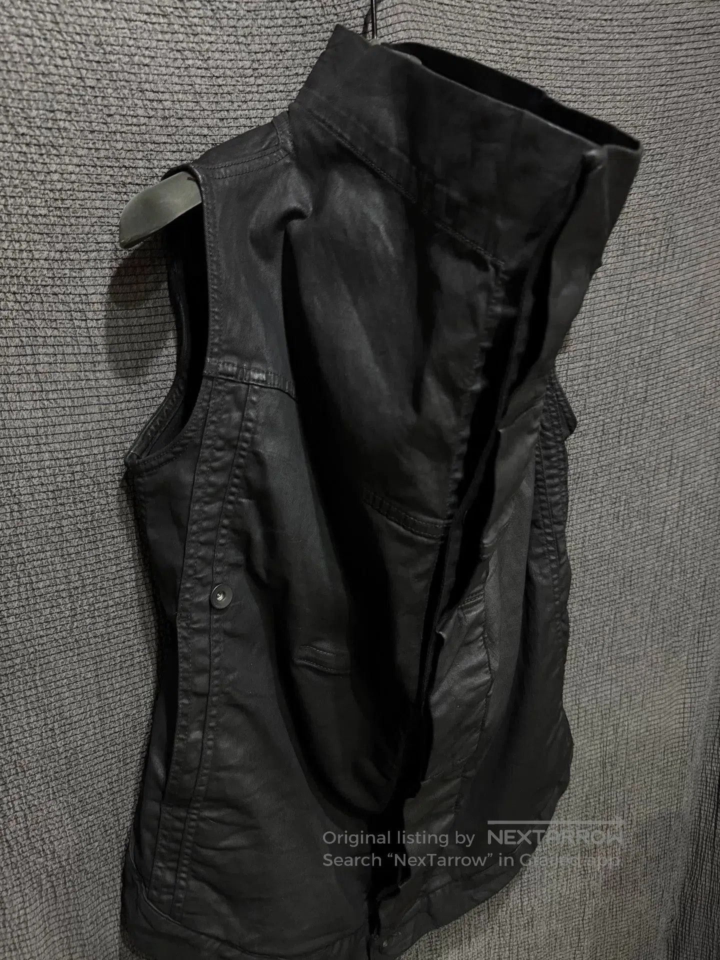 Rick Owens rick owens waxed denim vest jacket. Size US S / EU 44-46 / 1 - 4 Thumbnail