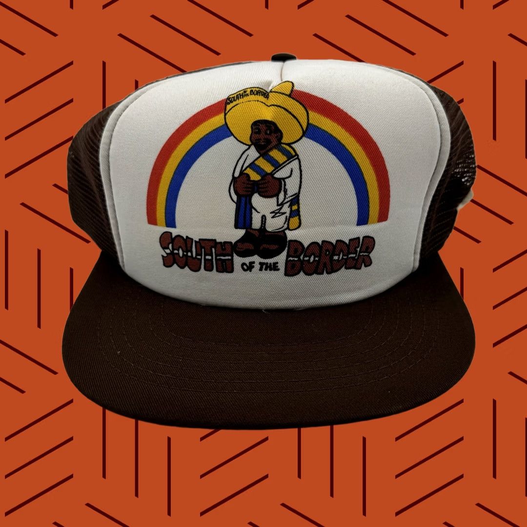 Rainbow VINTAGE South of the Border Snapback Trucker Hat Pedro Rainbow Cartoon 80s SOCAL Brown Size ONE SIZE - 1 Thumbnail