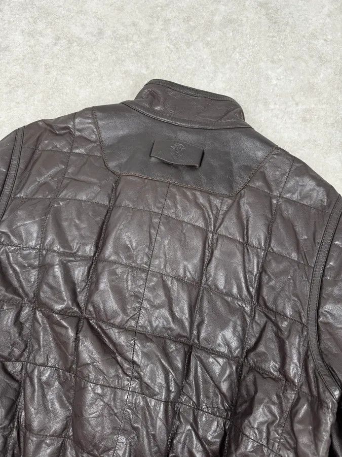Gucci 2000s Gucci Brown Quilted Leather Jacket Size US L / EU 52-54 / 3 - 7 Thumbnail
