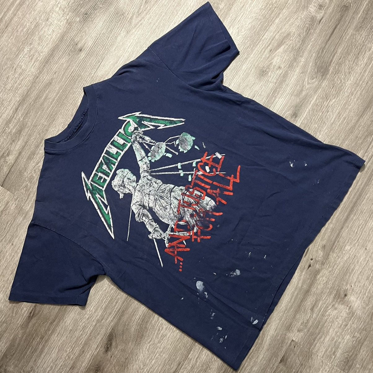 Metallica × Vintage Vintage Metallica And Justice For All Single Stitch T-Shirt Size US L / EU 52-54 / 3 - 1 Thumbnail