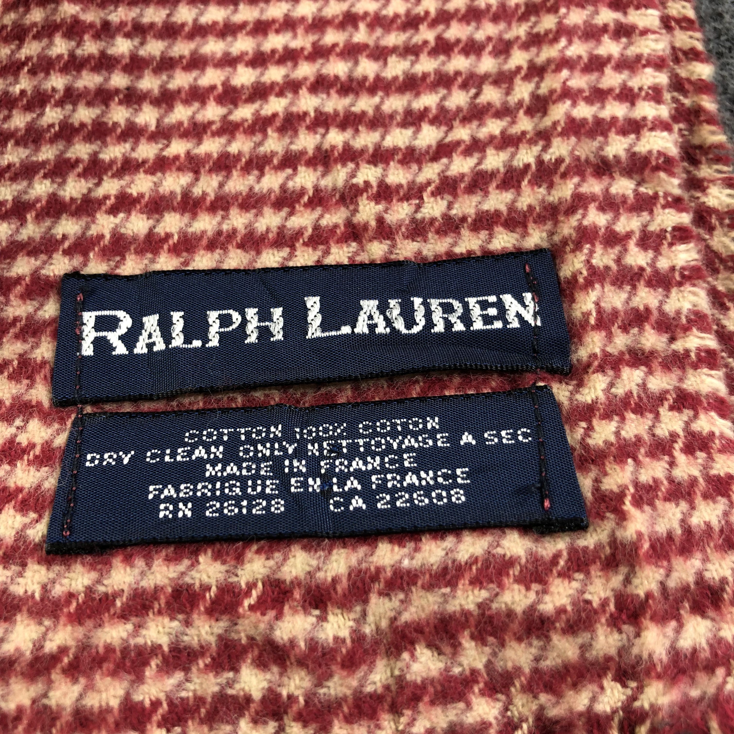 Ralph Lauren Ralph Lauren Houndstooth Cotton Scarf Muffler V1297 Size ONE SIZE - 5 Thumbnail