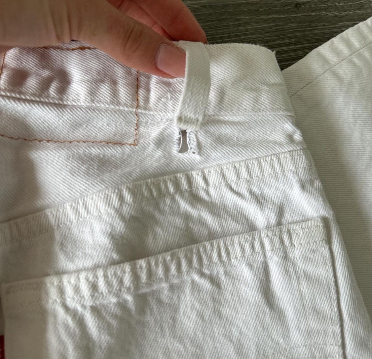 Levi's Vintage Clothing VTG Levi's 501 USA White Denim Jeans Size 25" / US 0 / IT 36 - 4 Thumbnail