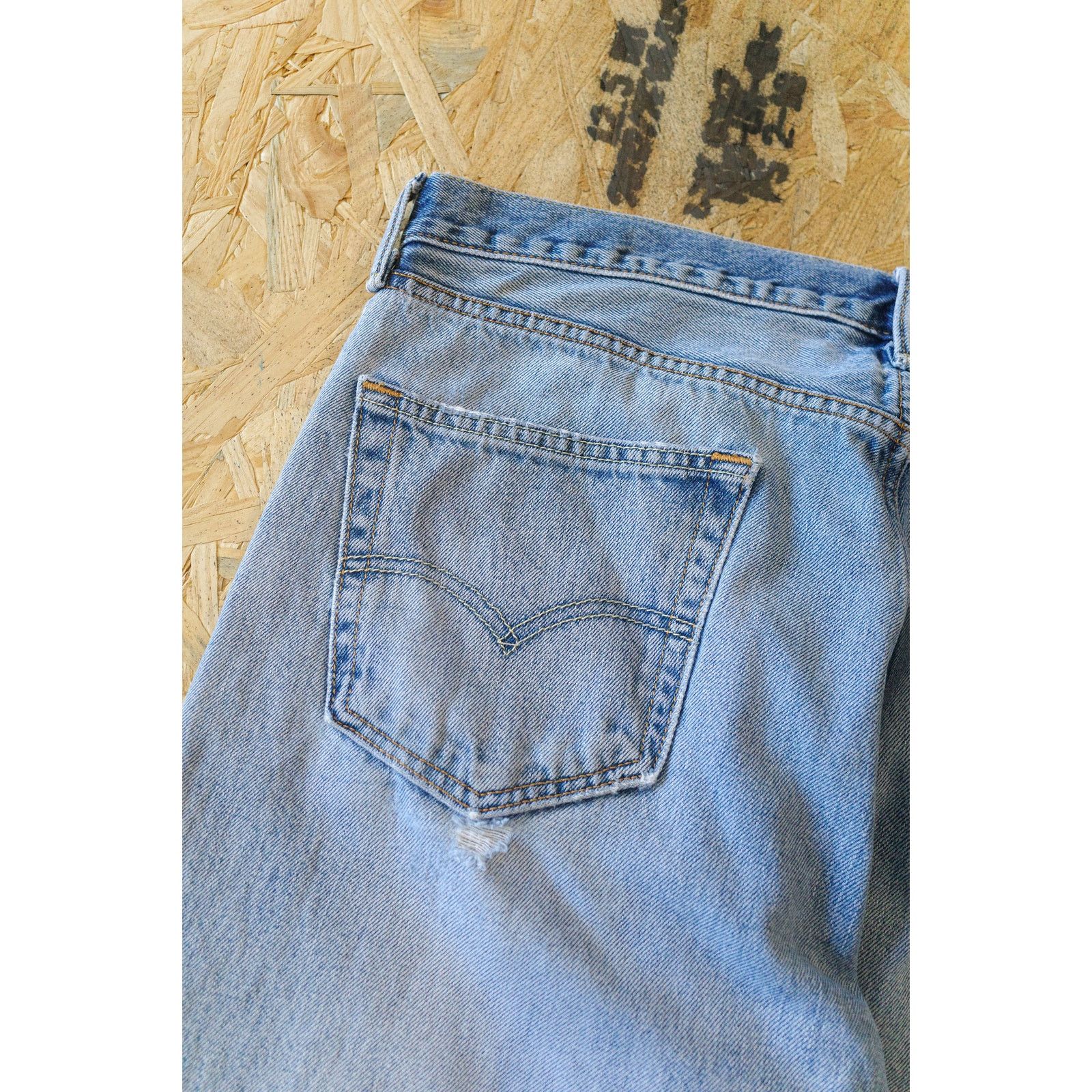Levi's Levi's Levi Strauss 505 Regular Distressed, Denim - W35 L32 Size US 35 - 10 Thumbnail
