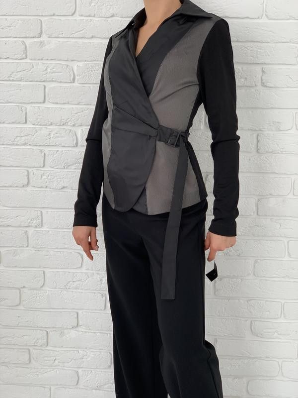 Japanese Brand £129 Staples Wrap Blouse sz M Size M / US 6-8 / IT 42-44 - 2 Thumbnail