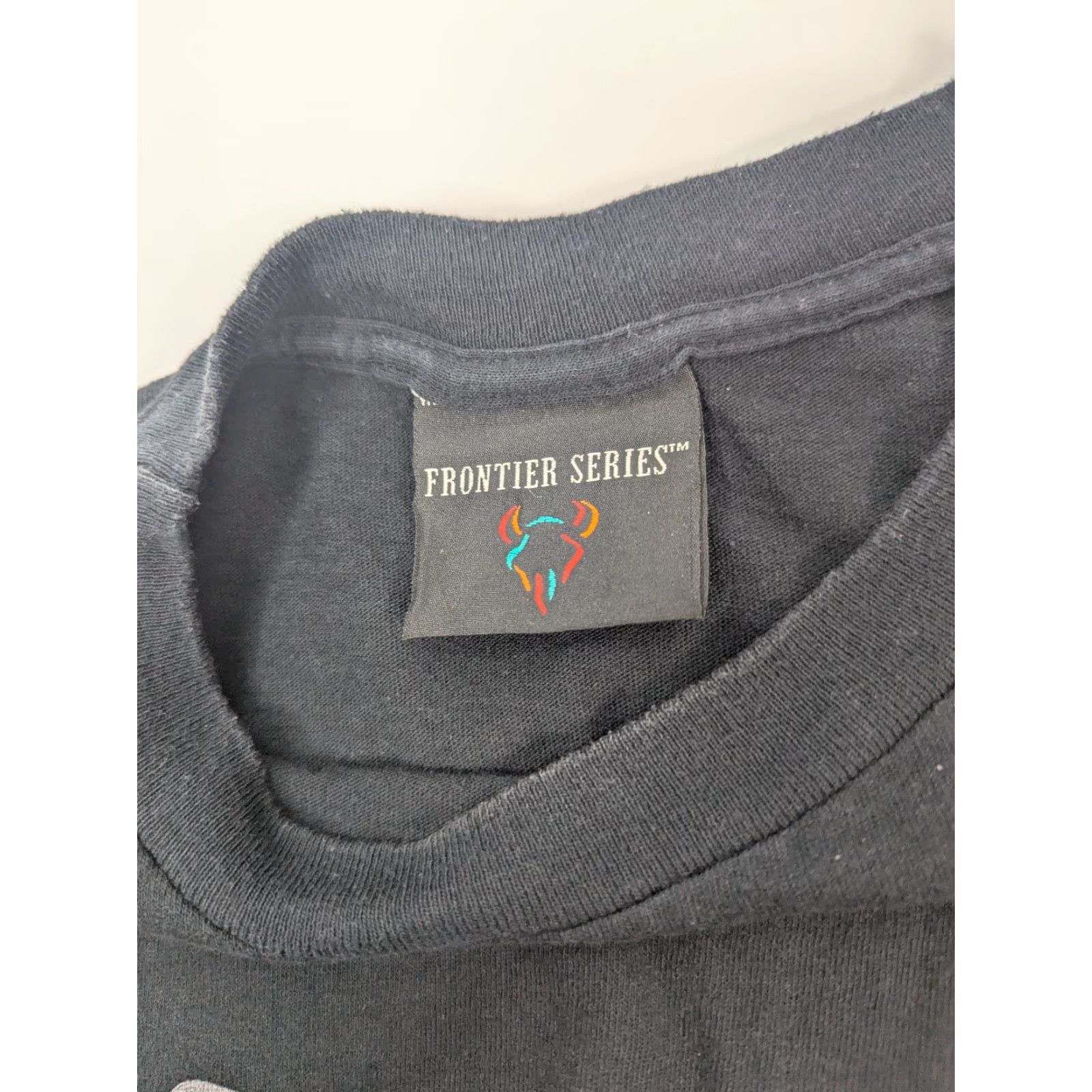 Vintage VINTAGE Frontier Series Ghost Trails Horse Rider Shirt XL Black Unisex Adults Crew Neck Short Sleeve USA Made 80s 90s Mens Womens Boys Girls Size US L / EU 52-54 / 3 - 6 Thumbnail
