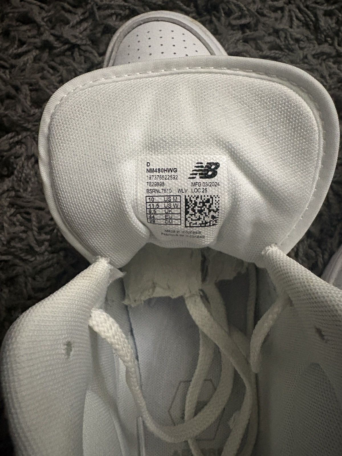 New Balance New Balance Numeric 480 High White/Grey Size US 10 / EU 43 - 8 Thumbnail
