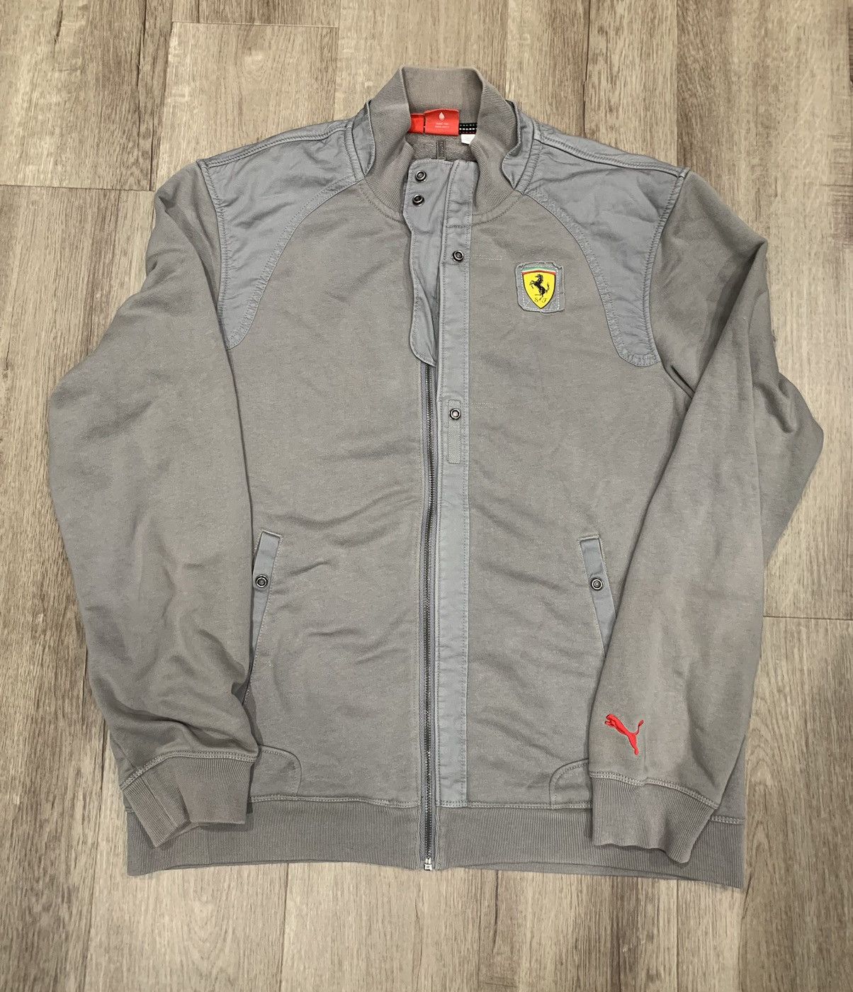 Ferrari Puma Vintage Puma x Ferrari grey zip up jacket Grailed