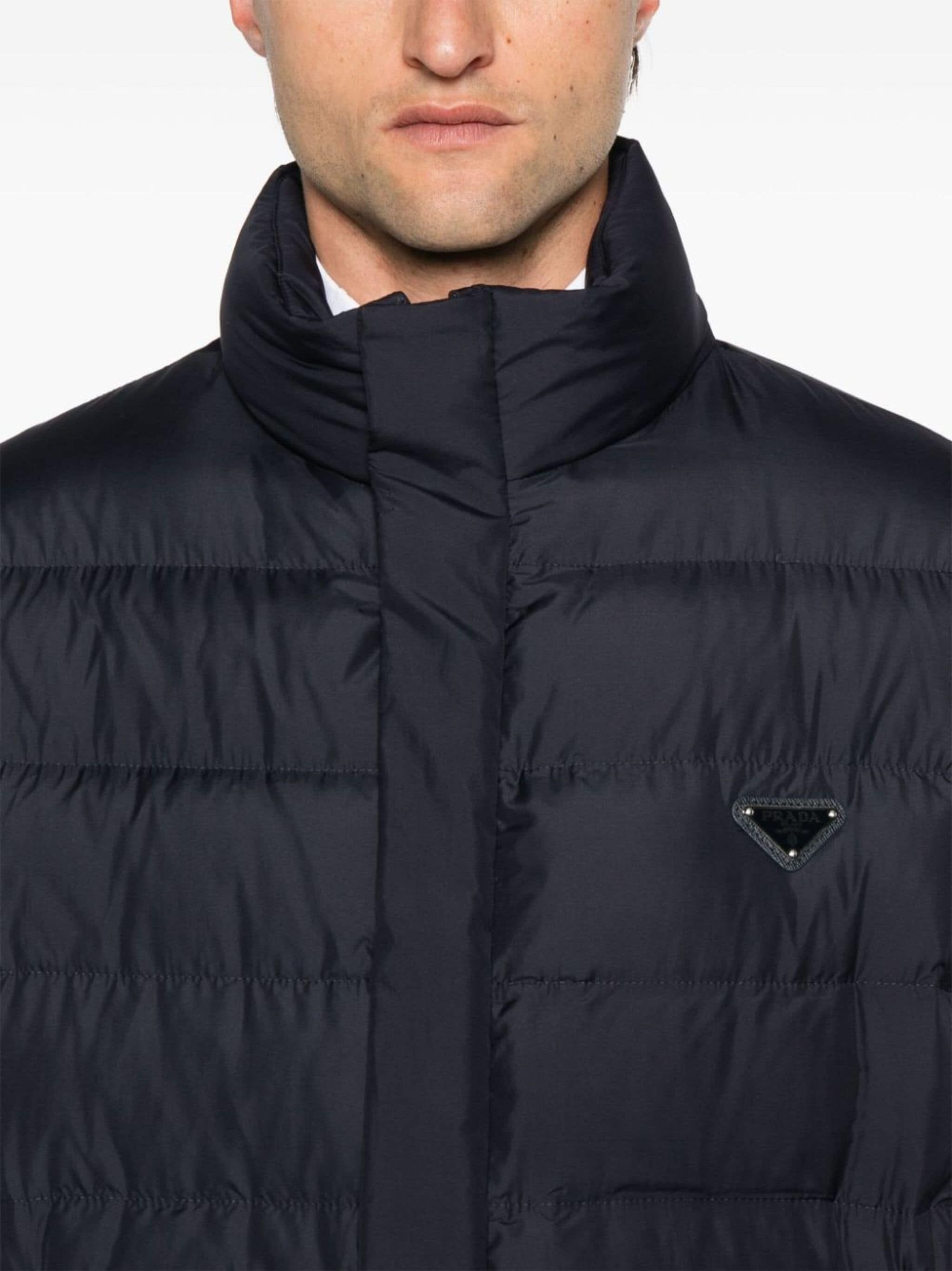 Prada o1mt1gz0925 Triangle-Logo Puffer Jacket in Blue Size US L / EU 52-54 / 3 - 5 Thumbnail