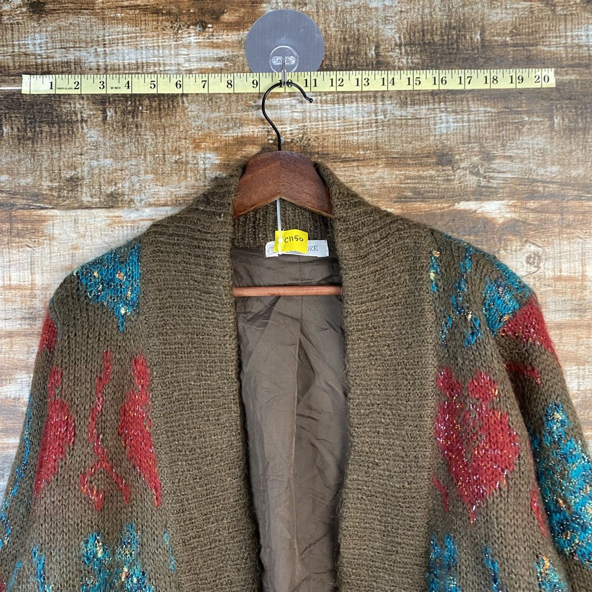 Other DL Anjoue Roze Brown Cardigan Knitwear #C1150 Size XL / US 12-14 / IT 48-50 - 4 Thumbnail