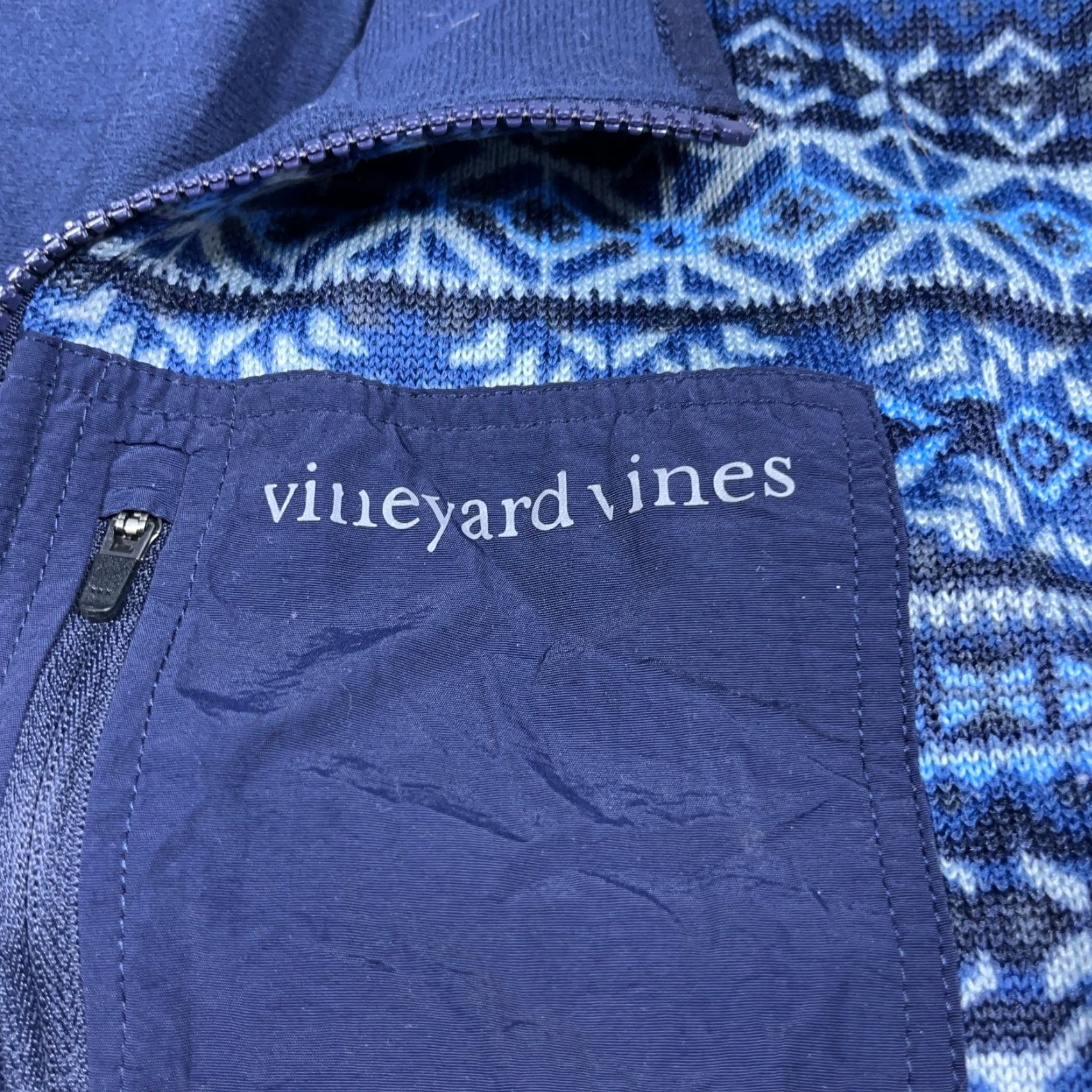 Vineyard Vines Vineyard Vines Sweater Small Blue Full Zip Jacket Nordic Southwestern Women Size S / US 4 / IT 40 - 4 Thumbnail