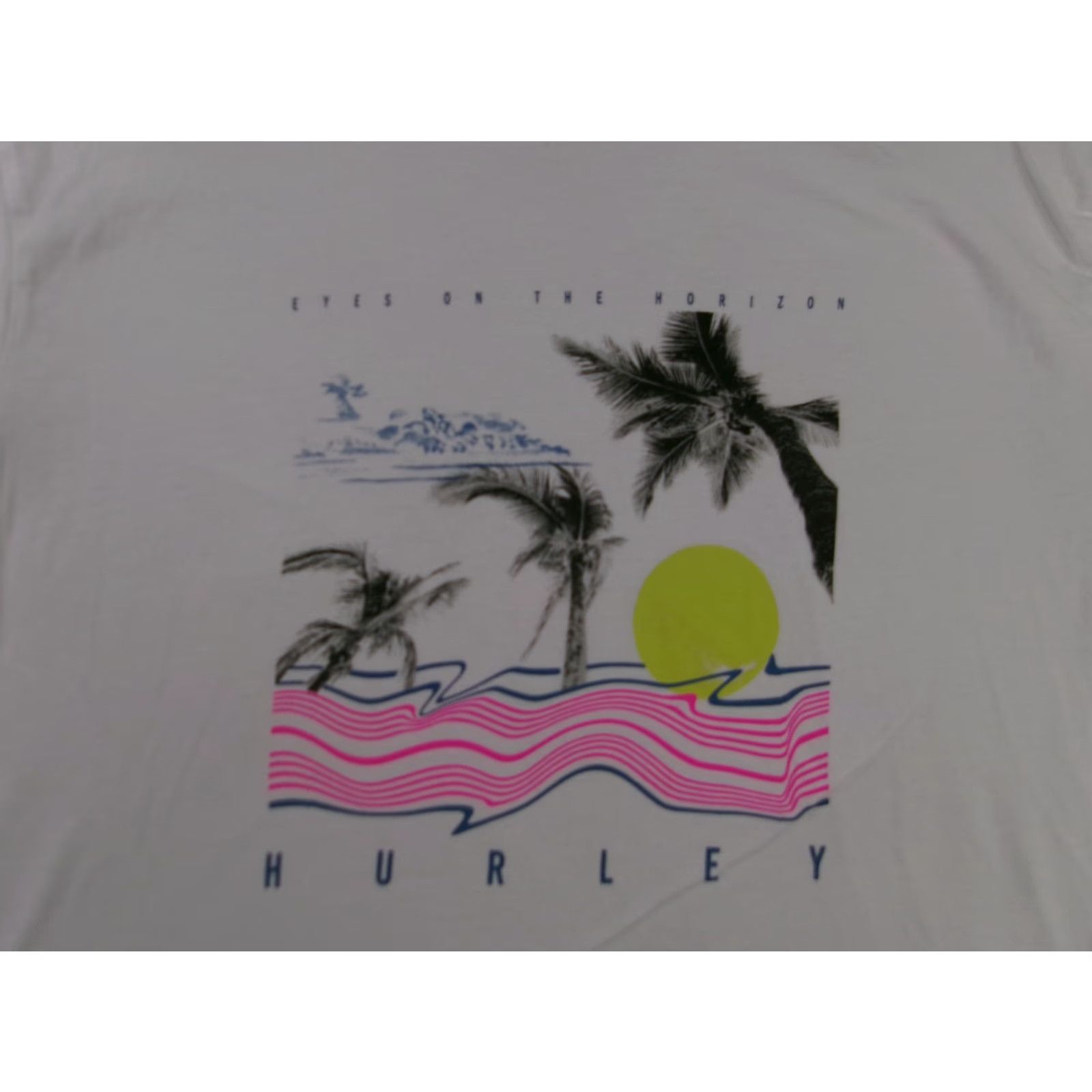 Hurley VINTAGE Hurley Graphic Print Shirt Men XL White Palm Tree Casual Surfer 90s Beach Mens Size US XL / EU 56 / 4 - 2 Thumbnail