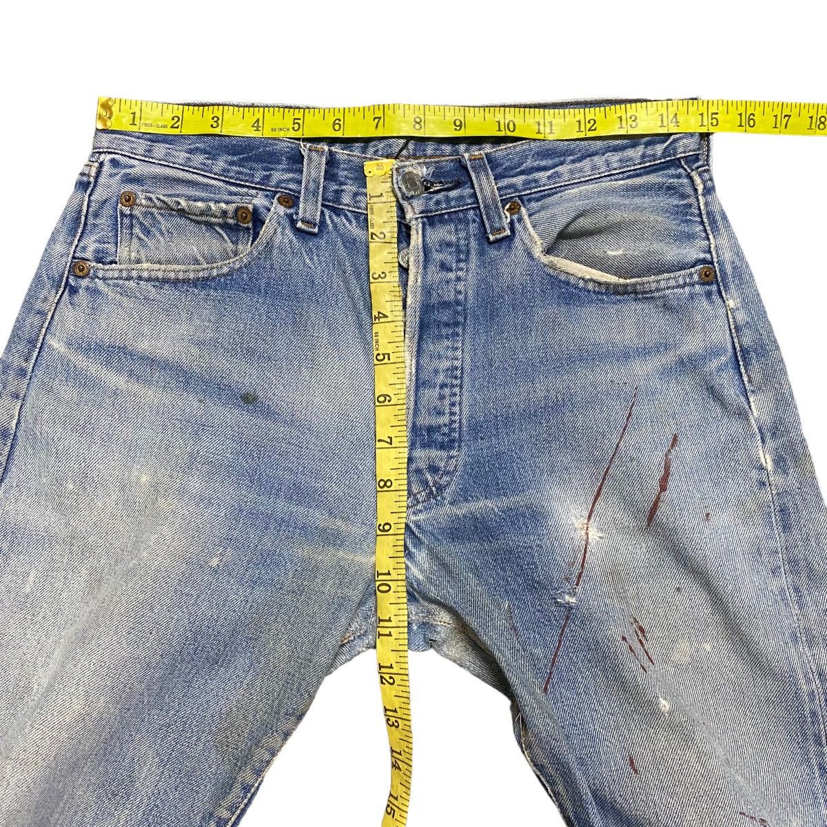 Levi's Vintage 80s Levis 501 Redline Selvedge Jeans Repaired Size US 29 - 23 Thumbnail