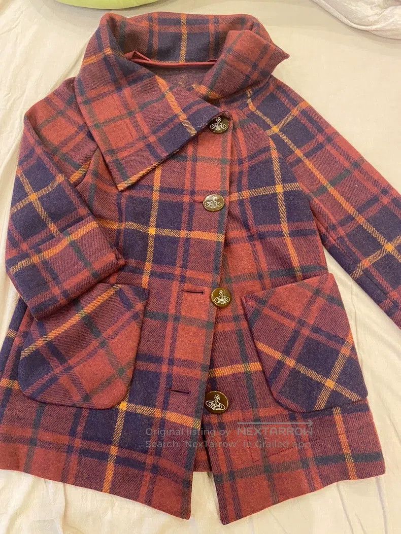Vivienne Westwood Vivienne Westwood Red Plaid Coat Size M / US 6-8 / IT 42-44 - 5 Thumbnail