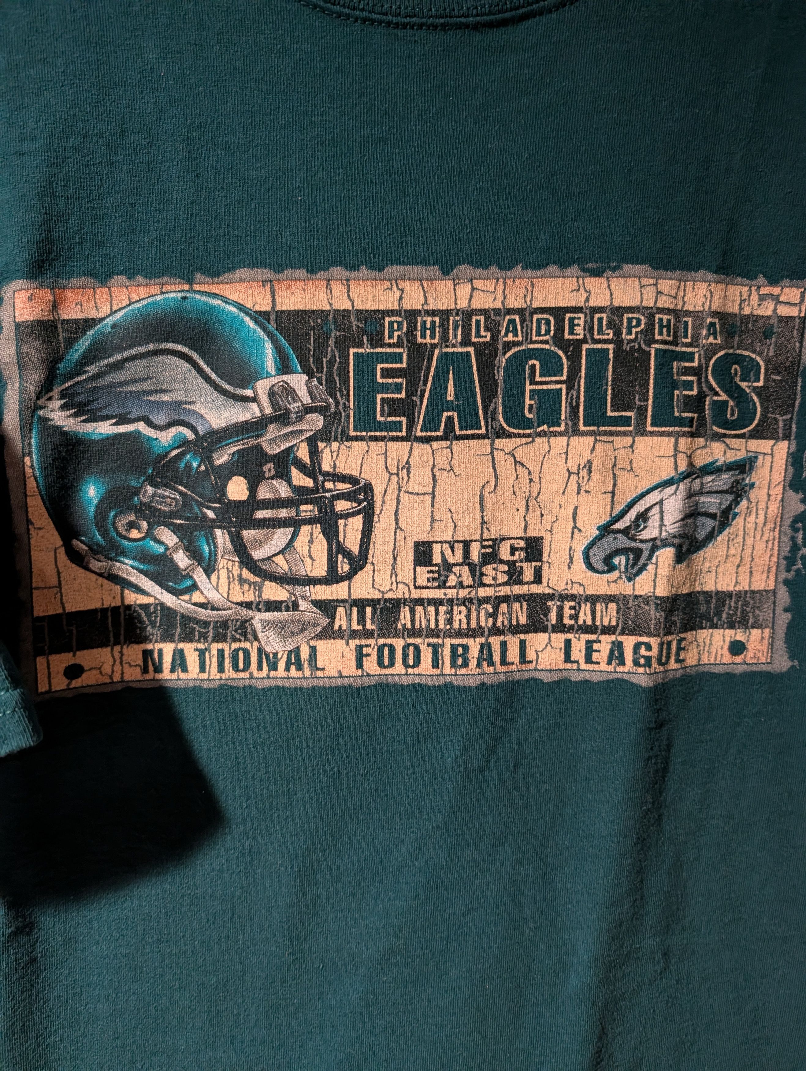 NFL Philadelphia Eagles T-Shirt Box Logo Graphic Football Team Size US XL / EU 56 / 4 - 2 Thumbnail
