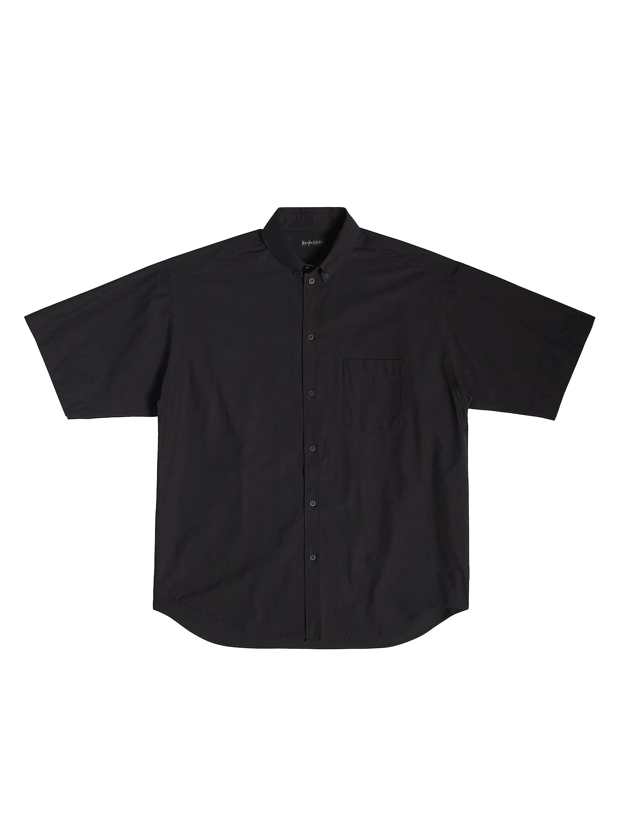 Balenciaga o1tr1nto1025 Crypto Short Sleeve Shirt Large Fit in Black Size US M / EU 48-50 / 2 - 1 Thumbnail