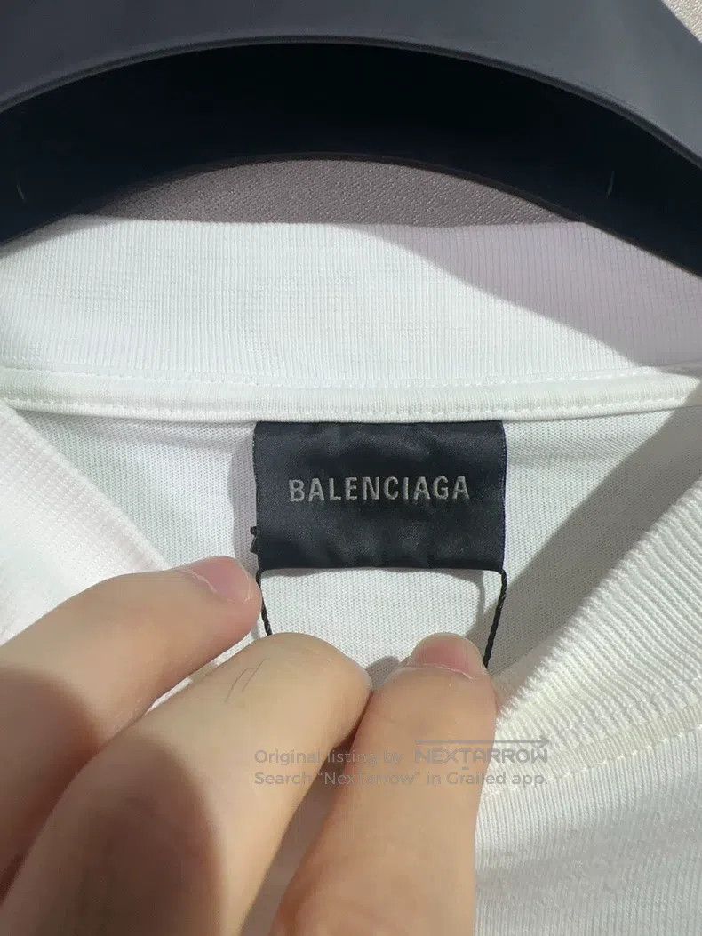 Balenciaga Balenciaga Embroidered Reversed Letter Logo T-Shirt Size US L / EU 52-54 / 3 - 4 Thumbnail