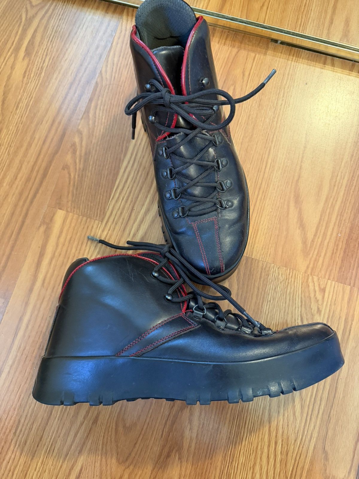 Prada NWB PRADA Women's black leather boots Size US 9 / IT 39 - 1 Thumbnail