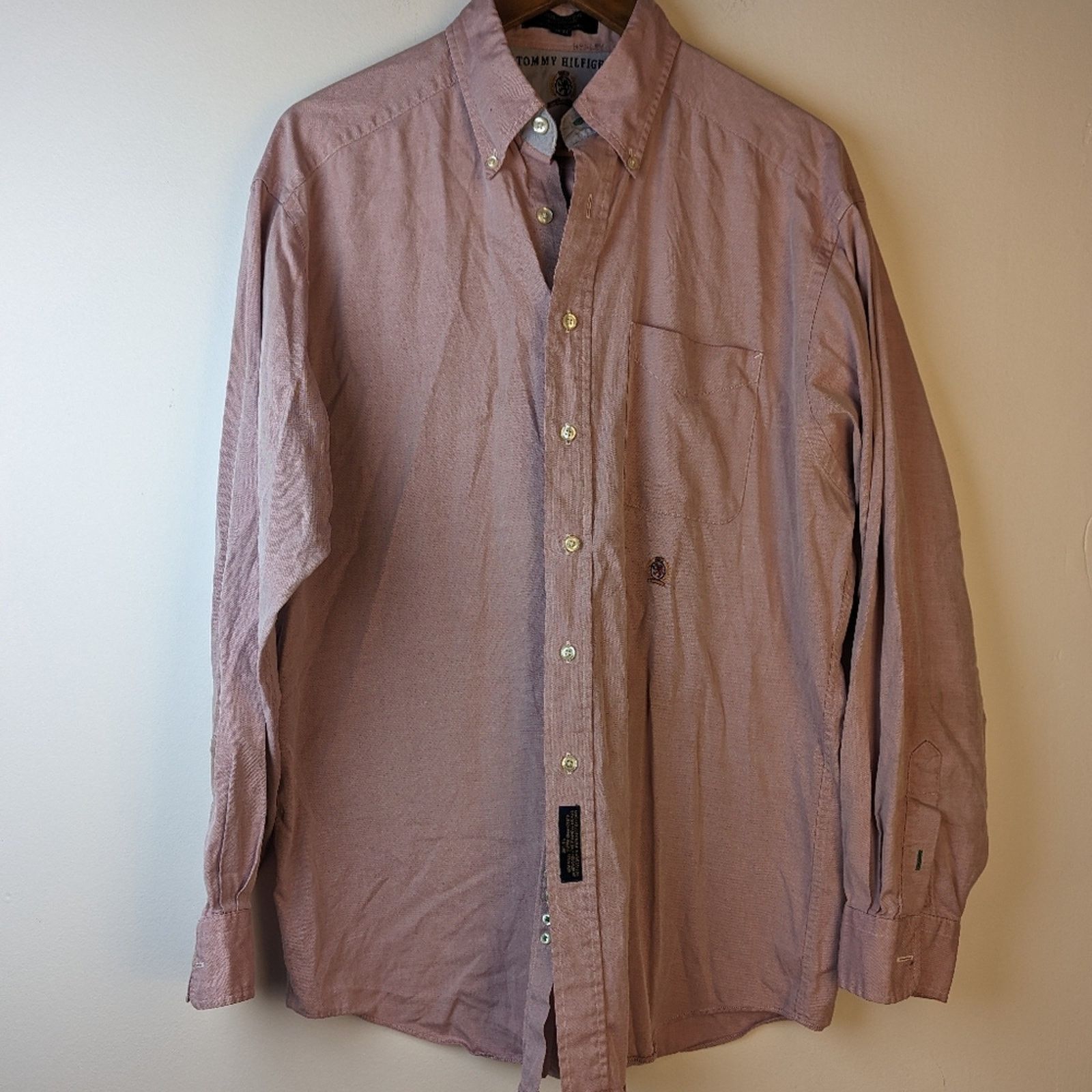 Tommy Hilfiger Tommy Hilfiger Windsor Pinpoint Button Front Shirt - 16/35 Size US S / EU 44-46 / 1 - 2 Thumbnail