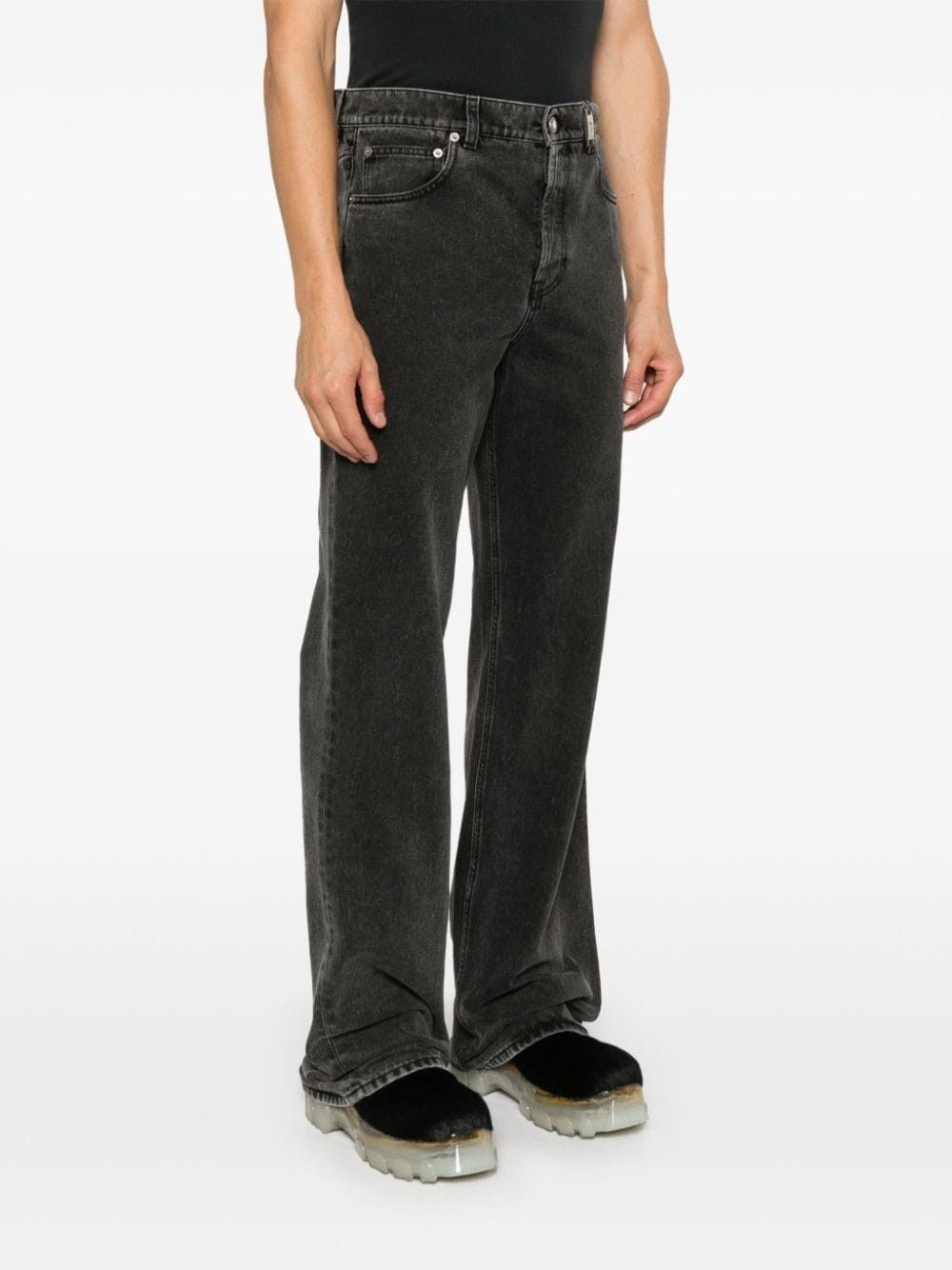 Alexander McQueen o1s22i1n0925 Low-Waisted Baggy Jeans in Black Size US 32 / EU 48 - 3 Thumbnail