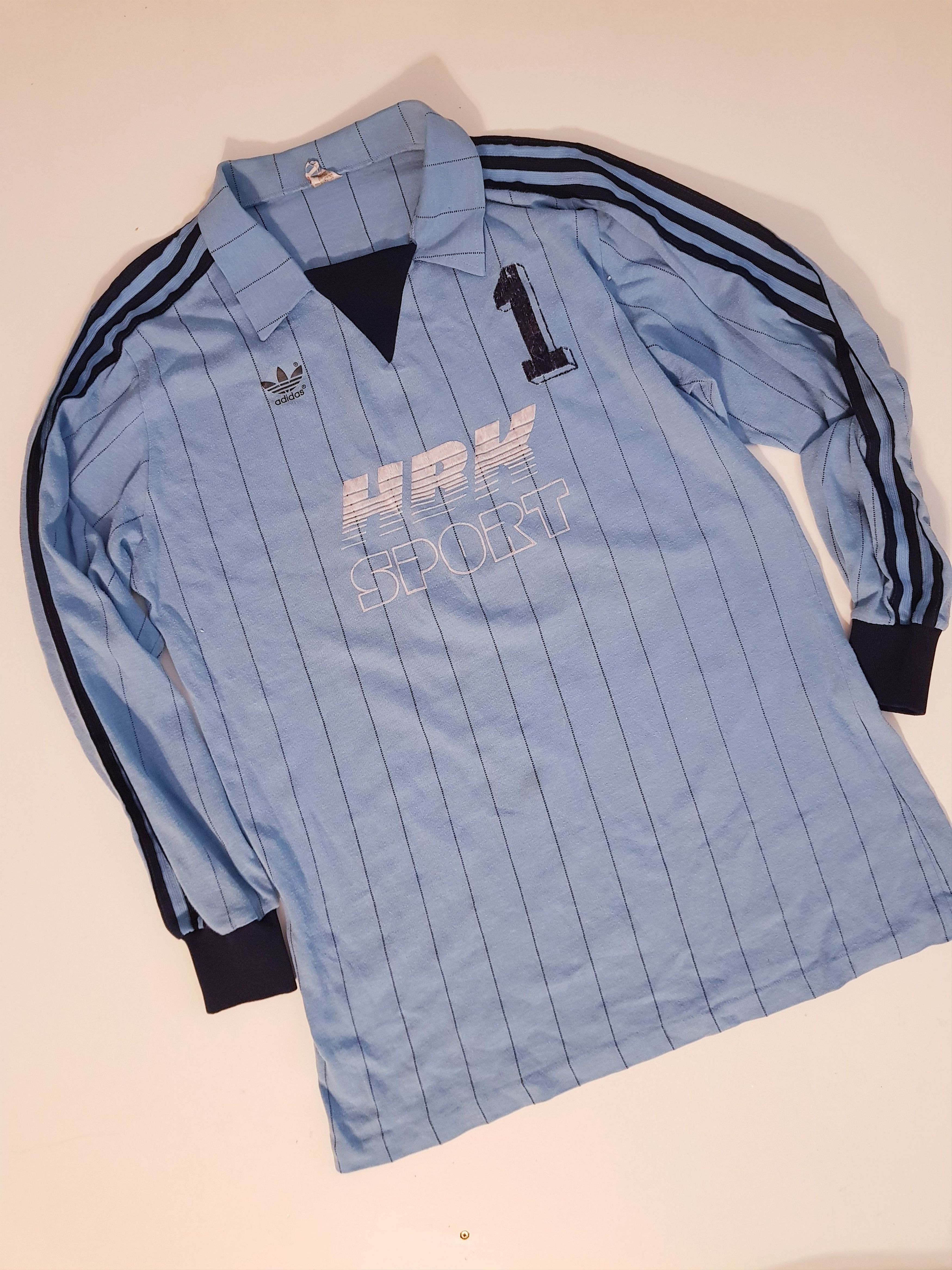 Adidas Adidas Trefoil 80s Match Worn West Germany Football Shirt #1 Size US L / EU 52-54 / 3 - 1 Thumbnail