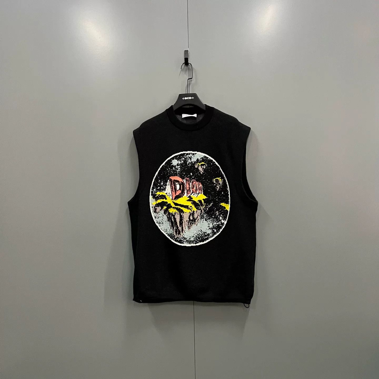 Dior Abstract Pattern Knit Vest in Black