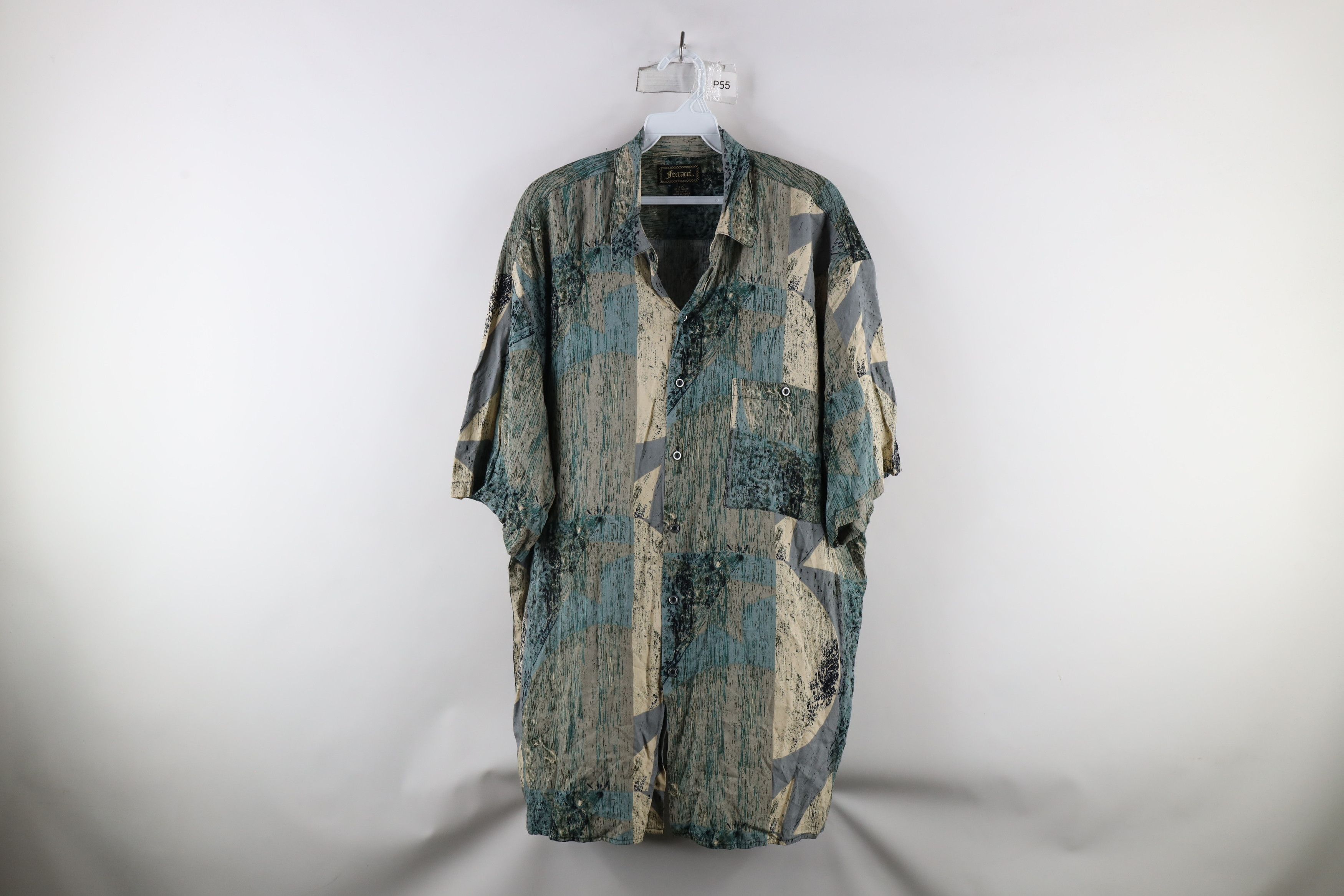 Vintage Vintage 90s Streetwear Abstract Short Sleeve Button Shirt Size US XL / EU 56 / 4 - 1 Thumbnail