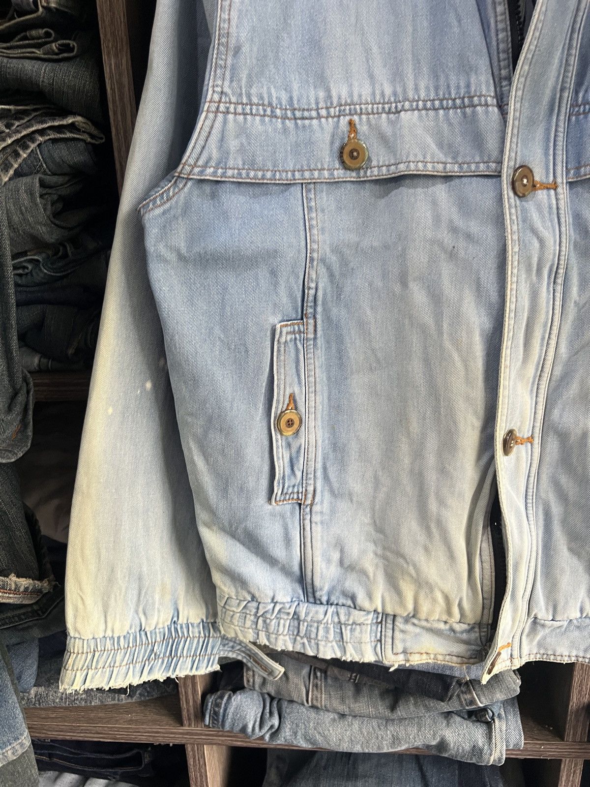 Other 🔥Vintage Distressed Calro Valentino Status Denim Jacket Size US M / EU 48-50 / 2 - 11 Thumbnail