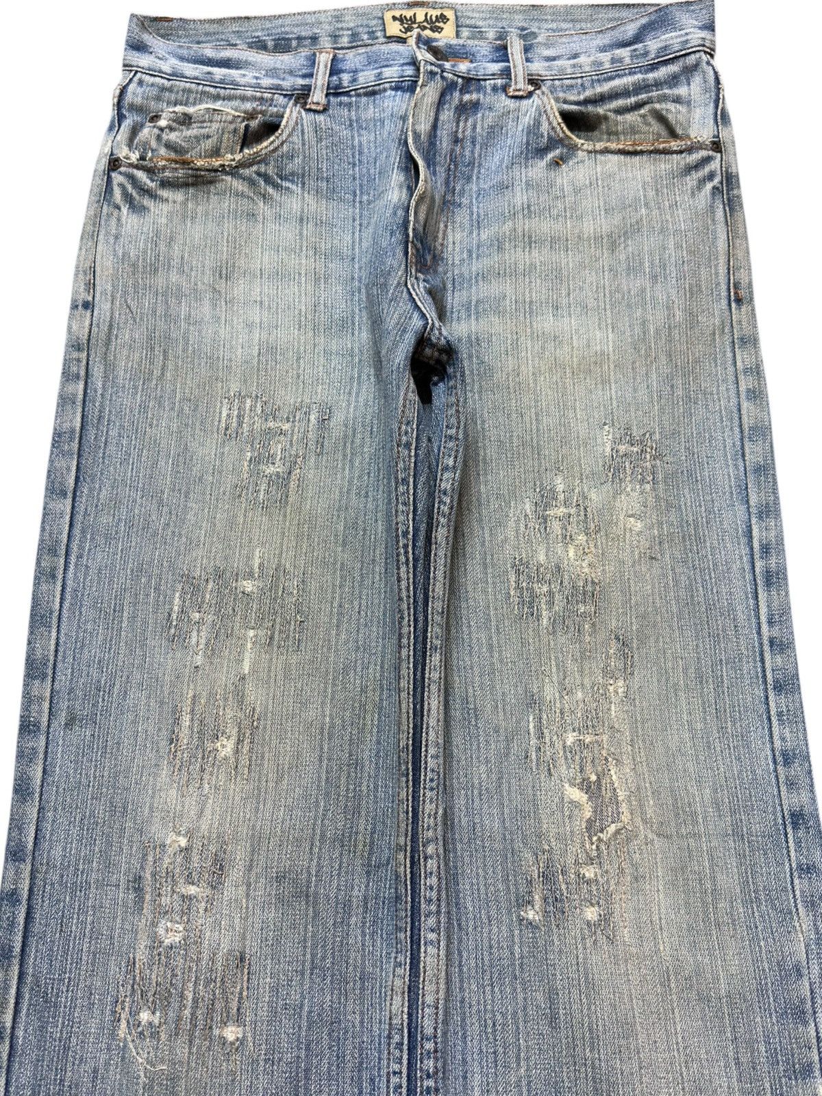 If Six Was Nine Vintage Nylaus Jeans Faded Distressed Denim Size US 31 - 2 Thumbnail