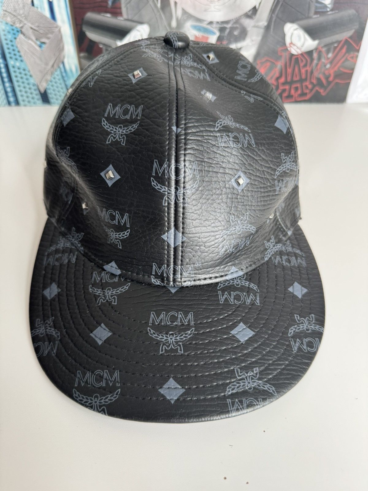 MCM Mcm leather monogram cap black luxury designer Made in Japan Size ONE SIZE - 12 Thumbnail