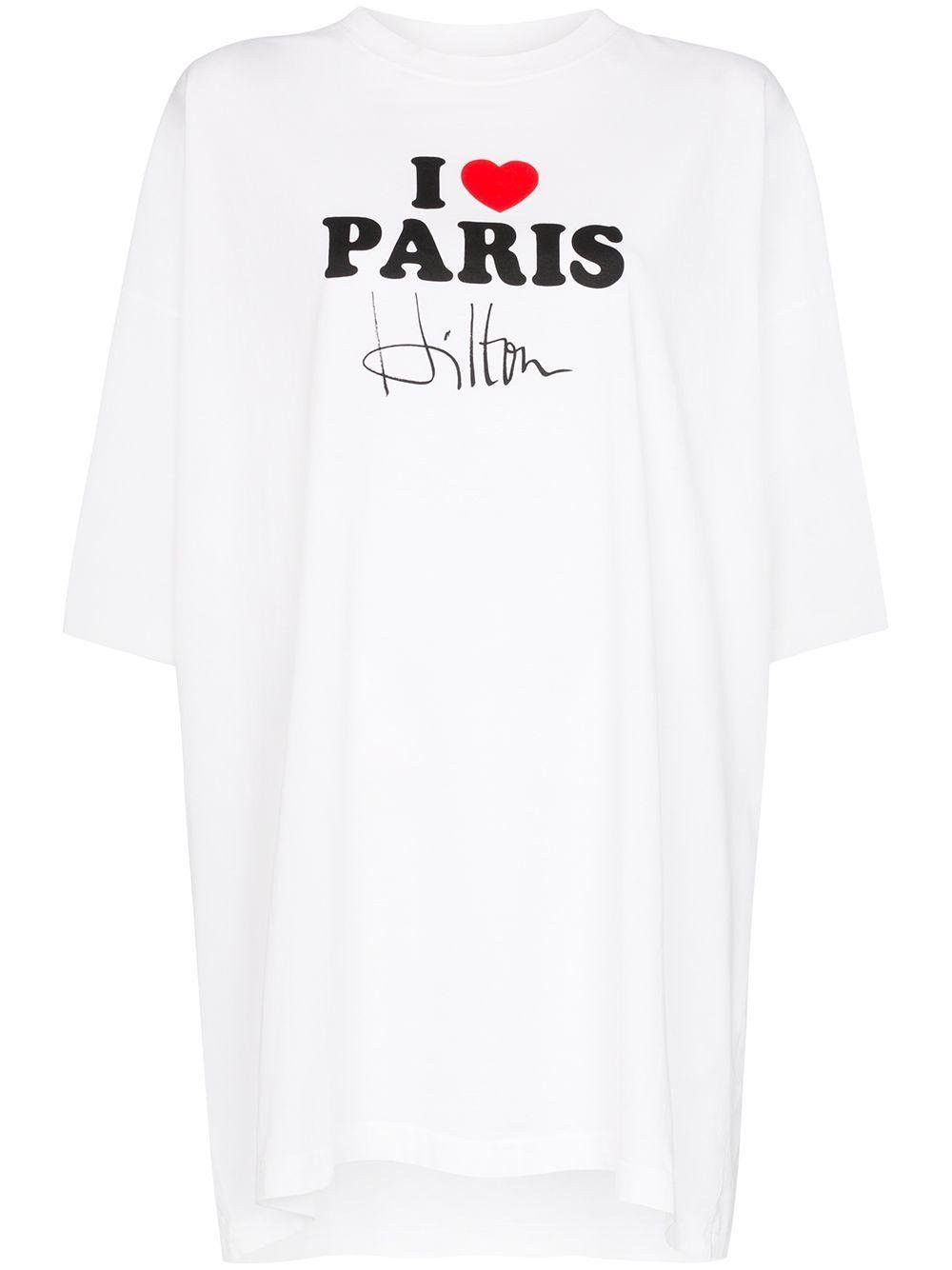 image of Grail! New Vetements “I Love Paris Hilton” White Tee Large, Men's