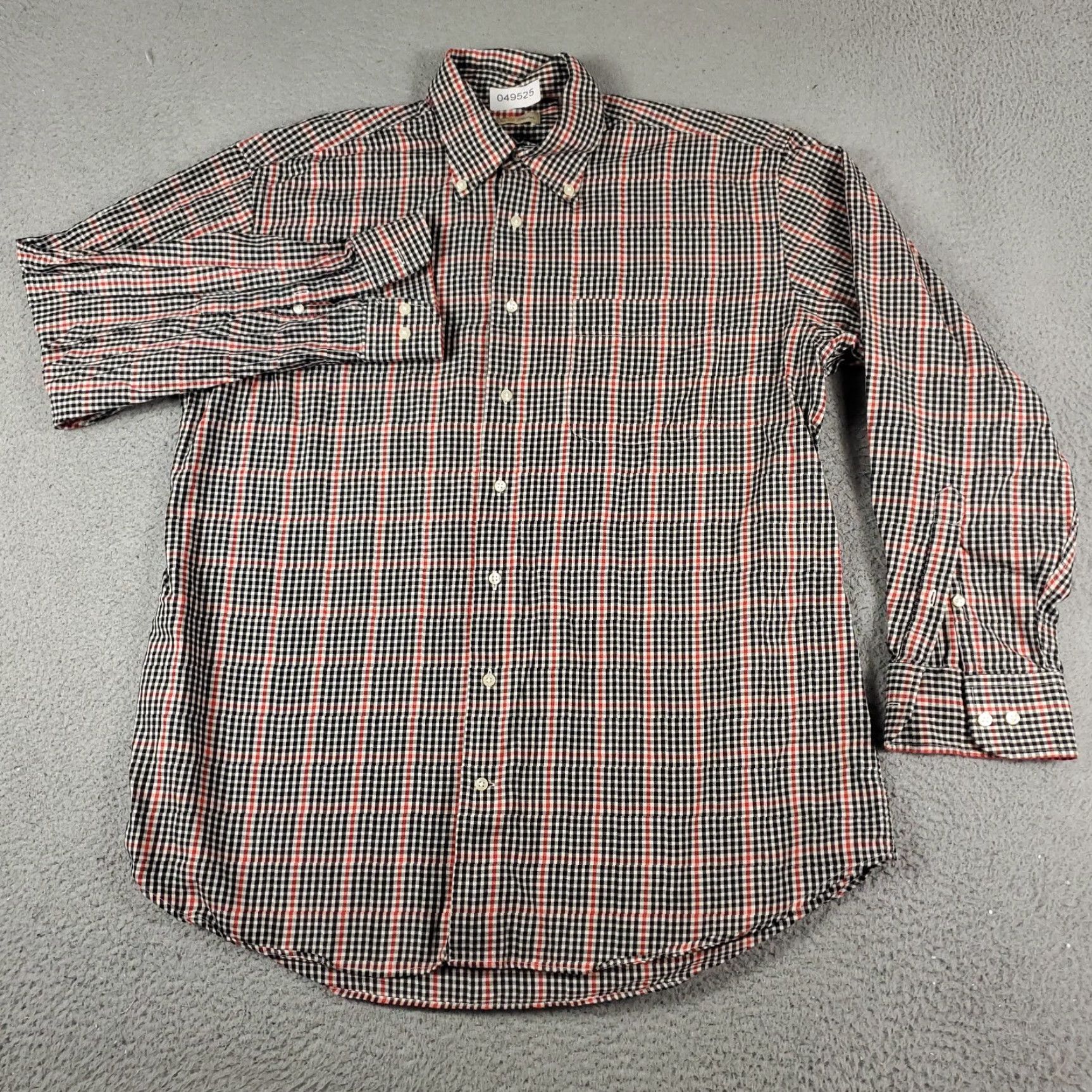 Peter Millar Peter Millar Men's Large Black Red Plaid Button-Up Long Sleeve Shirt Size US L / EU 52-54 / 3 - 2 Thumbnail