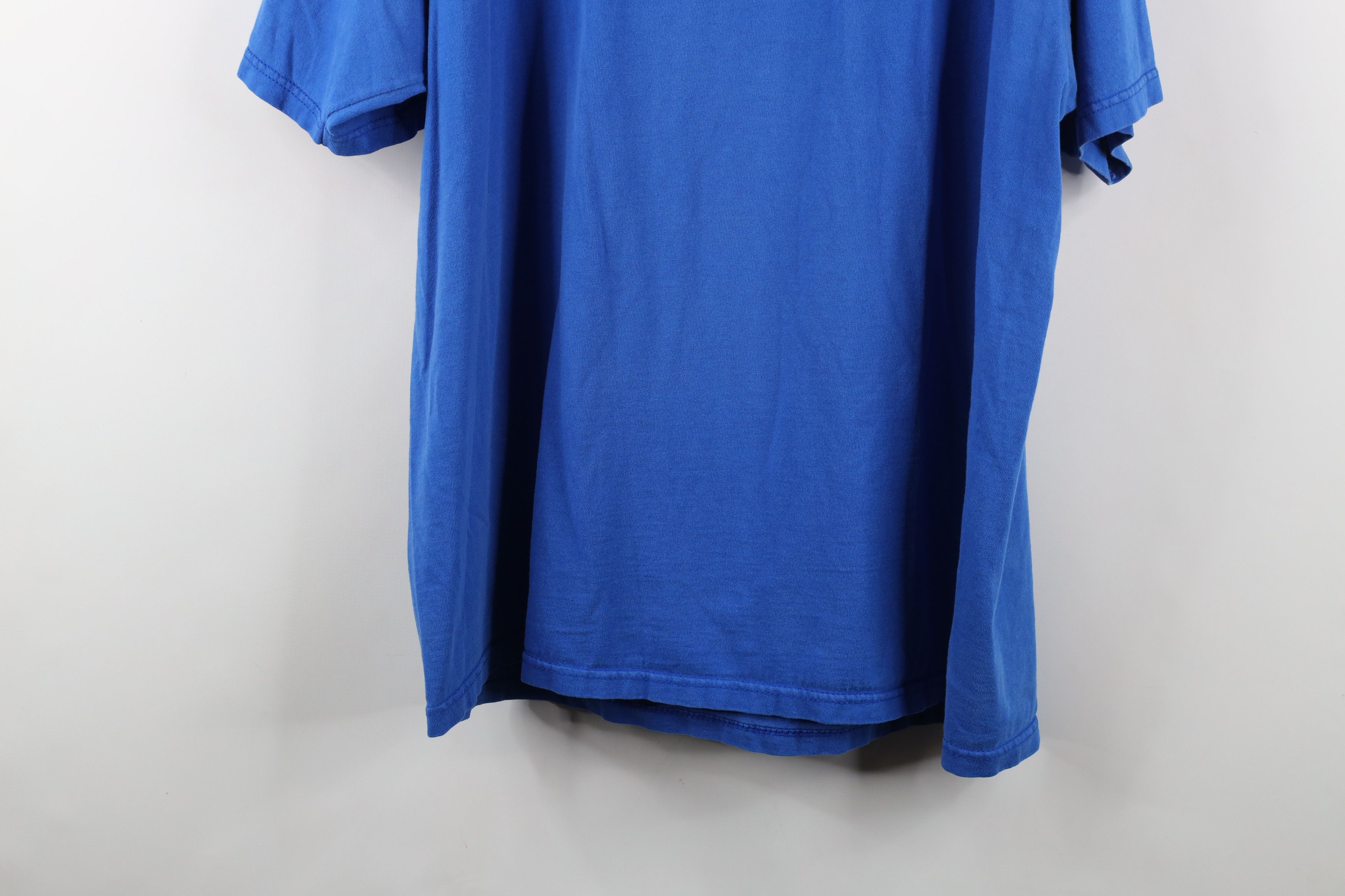 Vintage Vintage 90s Streetwear Distressed Flower Floral T-Shirt Blue Size XXL / US 16-18 / IT 52-54 - 12 Thumbnail