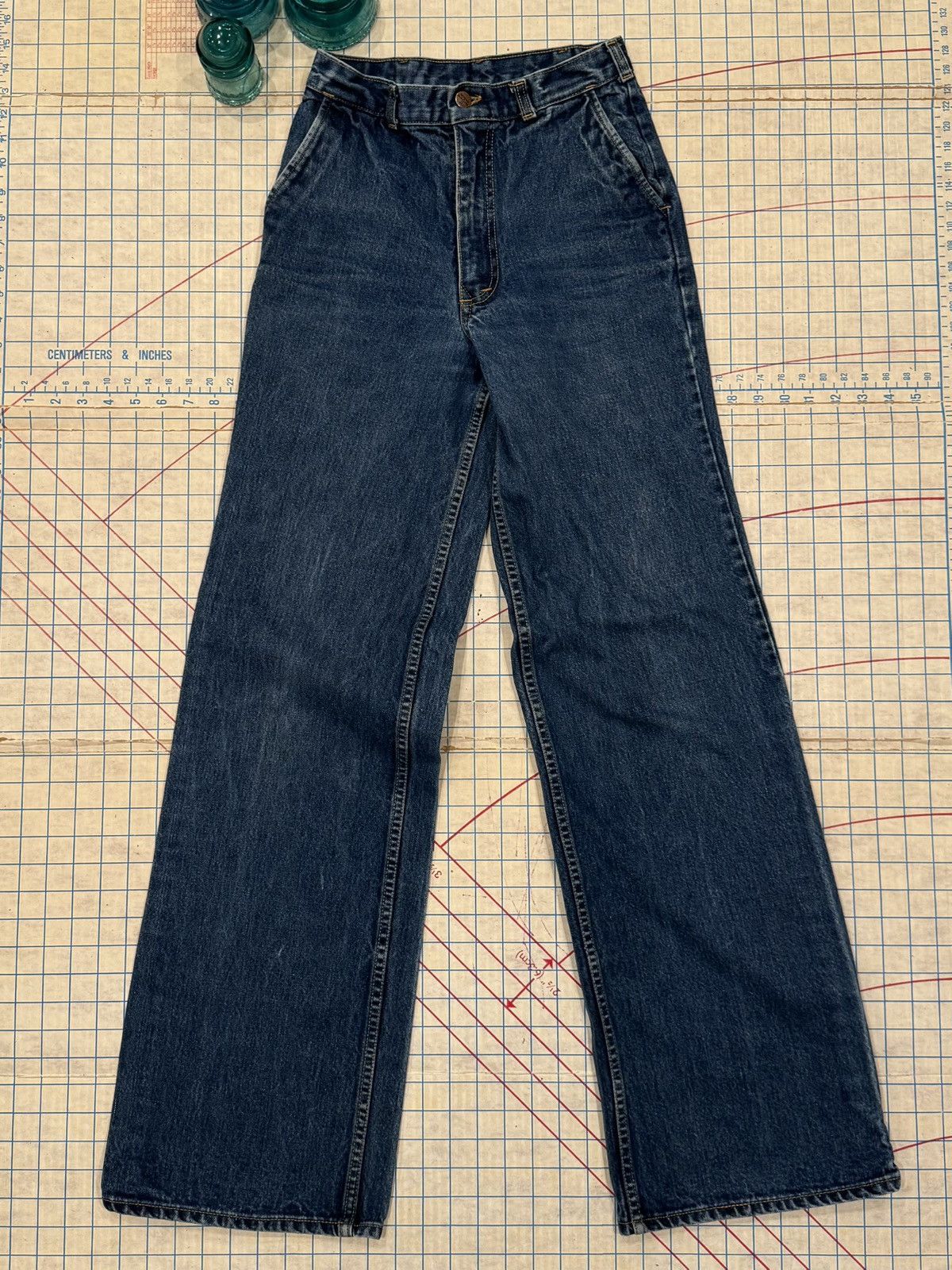 Vintage Vintage Seafarer 70’s Flair Wide Leg Jeans tagged 29 Blue Size US 29 - 3 Thumbnail