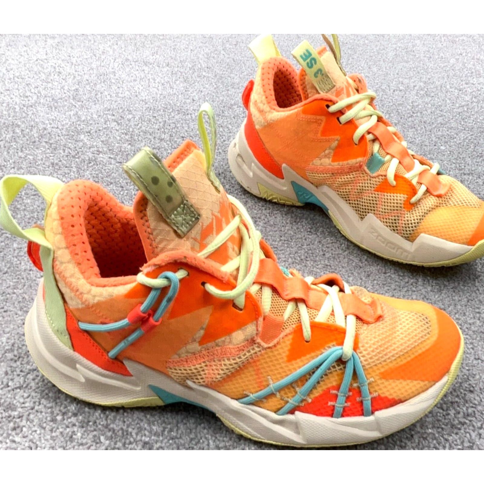 Nike Jordan Why Not Zer0.3 SE Melon Mint Mens Size 8 Sneaker Orange Nike CK6611 800 Size US 7 / EU 40 - 3 Thumbnail