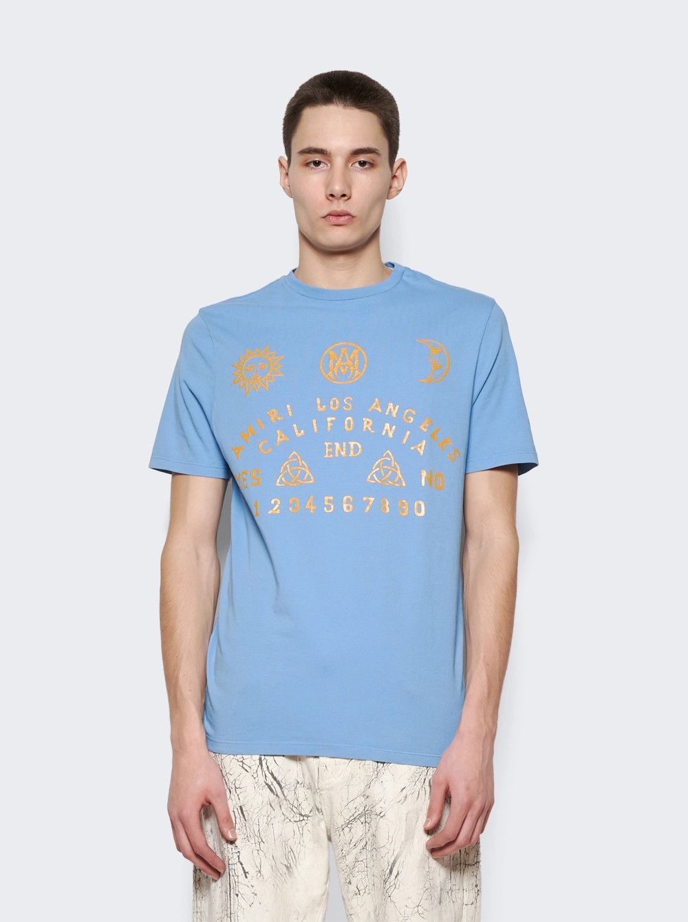 Amiri o1gr1nt0426 Ouija Board Carolina T-Shirt in Blue Size US L / EU 52-54 / 3 - 3 Thumbnail