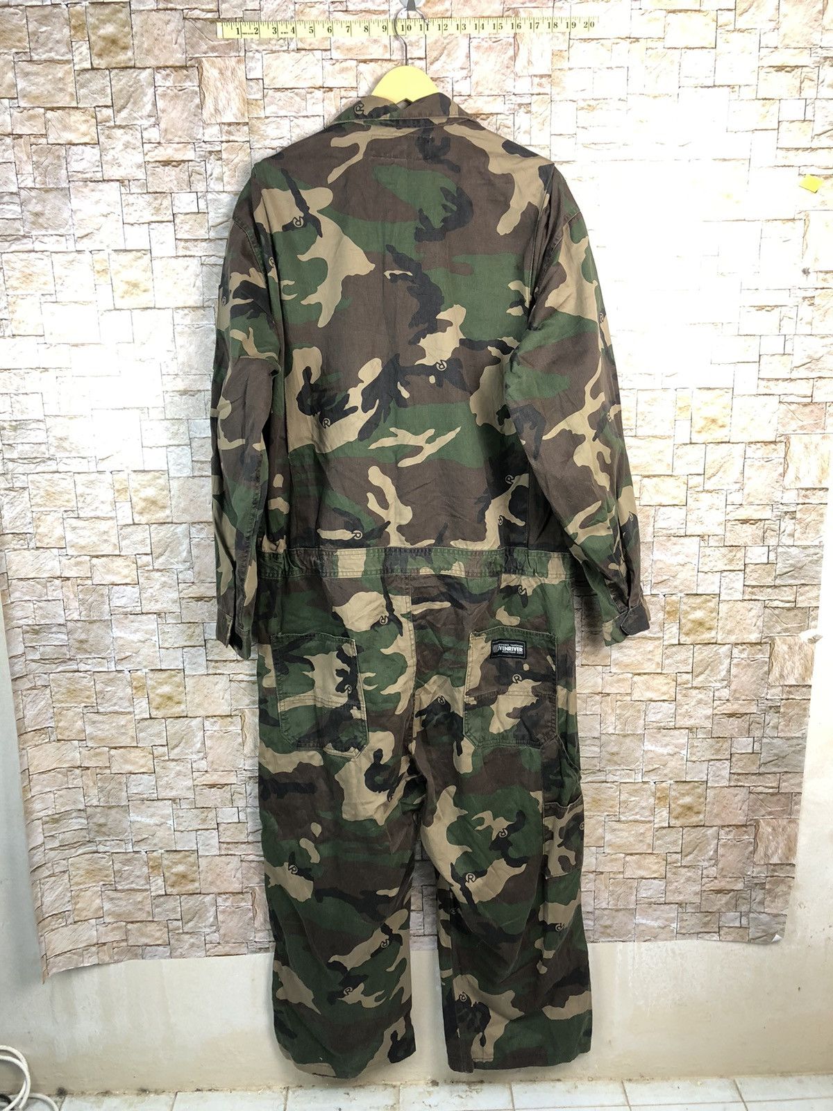 Japanese Brand Even River Green Camo Coveralls vintage japan #A553 Size US 38 / EU 54 - 19 Thumbnail