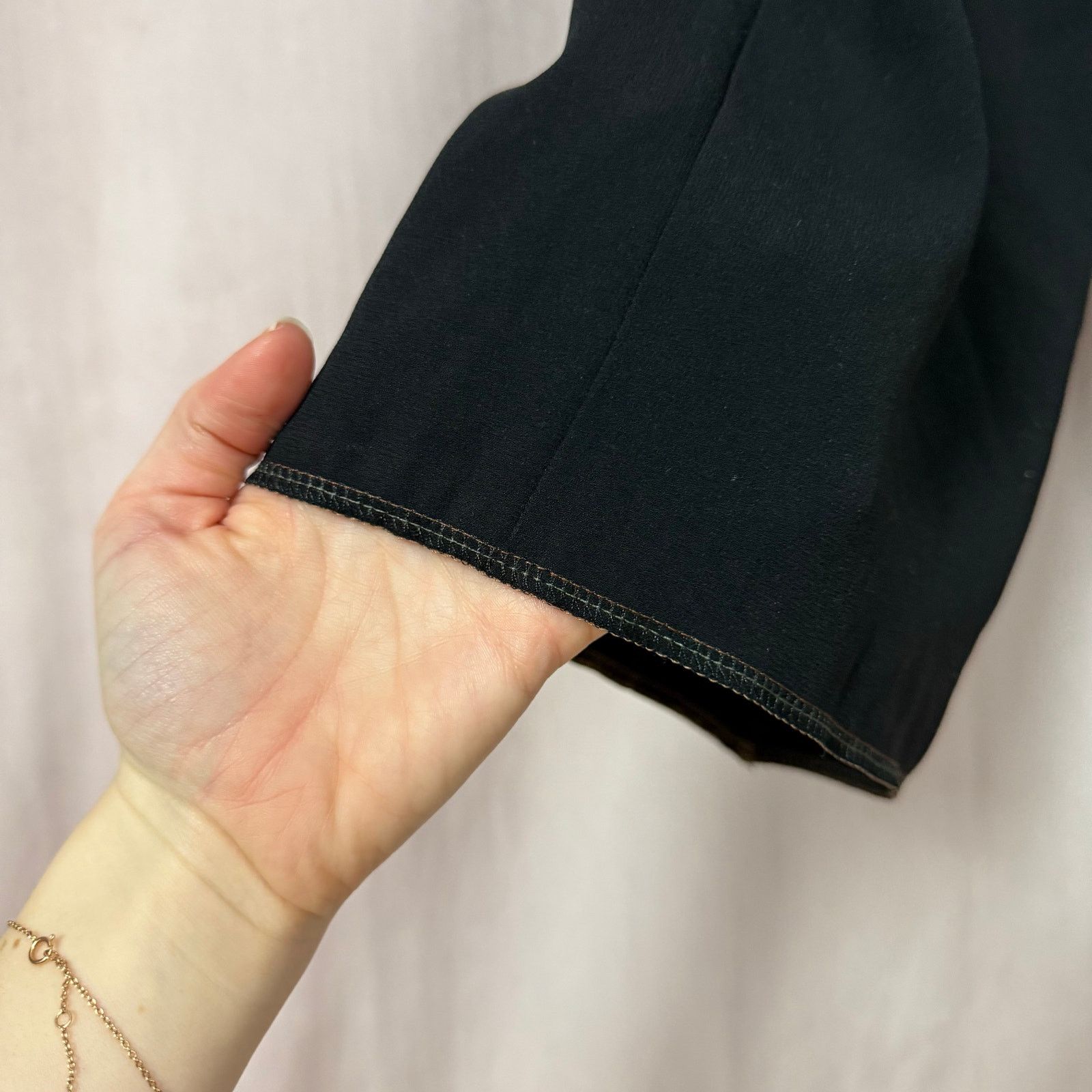 Bebe Reworked Bebe x Naven Black Wide Leg Flowy Pants, Size 00 Size 23" - 7 Thumbnail